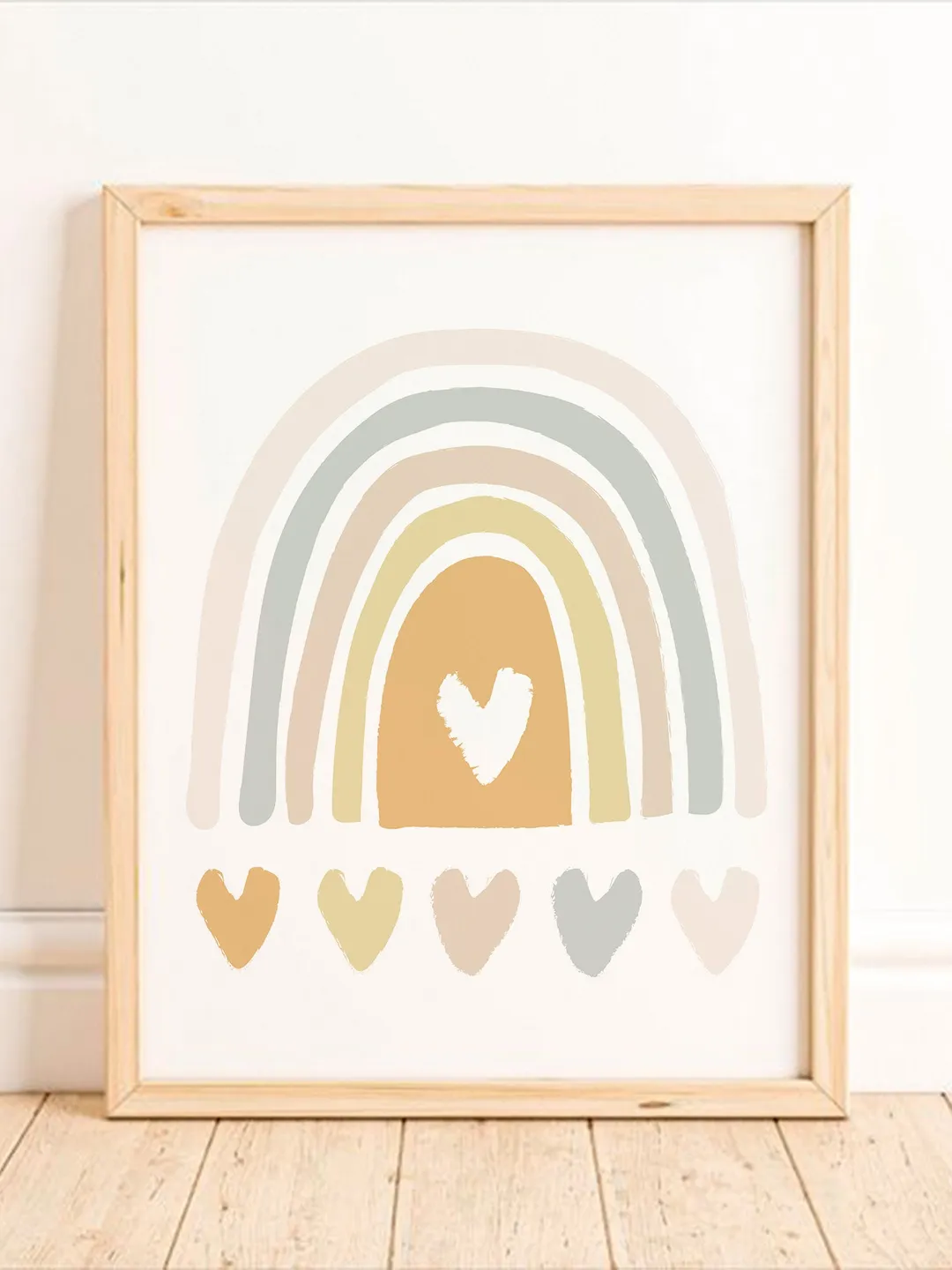 Pastel Color Rainbow Nursery Prints Wall Art Prints Girl Nursery Prints Boy Boho Nursery Art Prints Digital Download