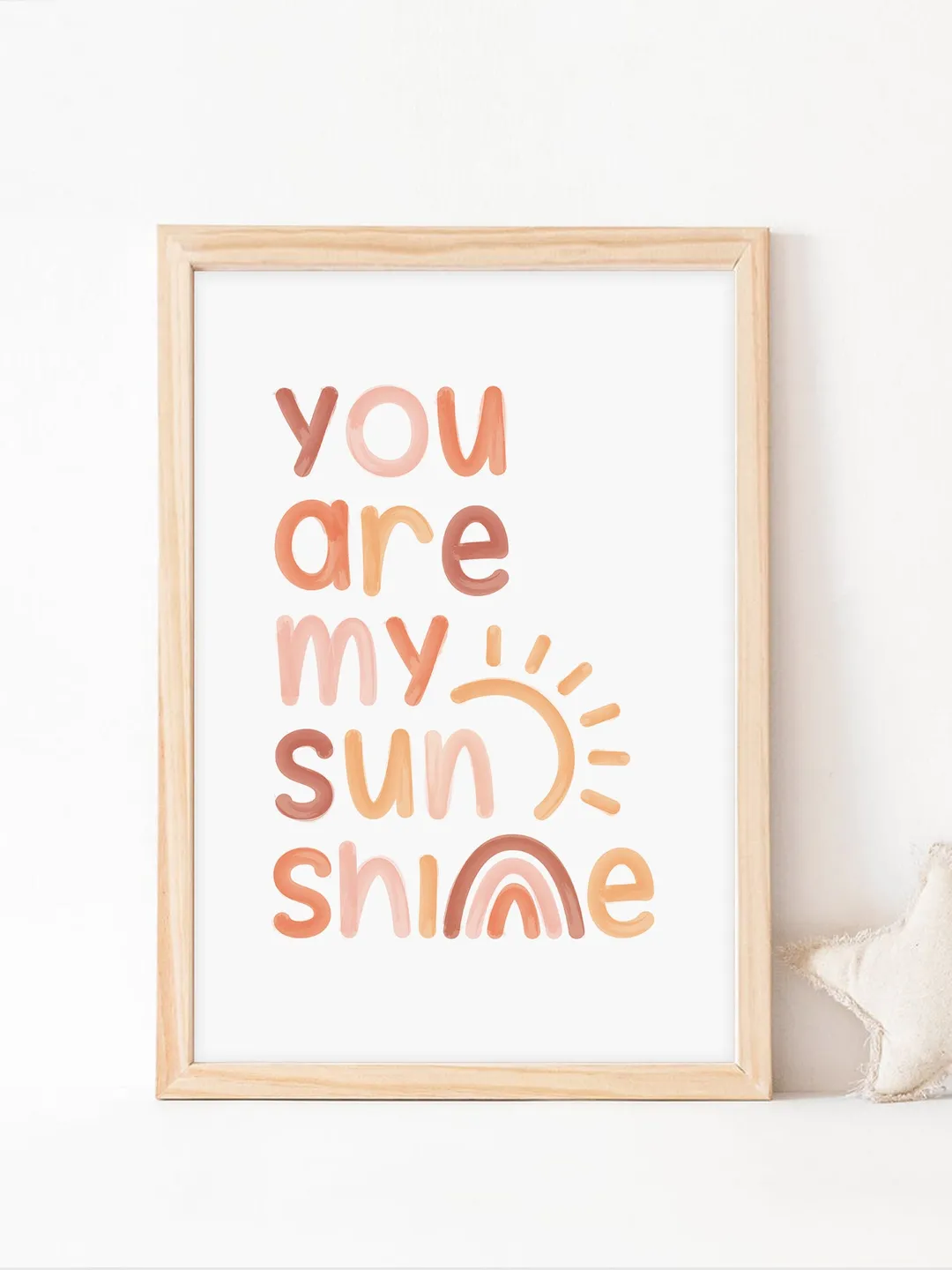 You Are My Sunshine Wall Art, Boho Nursery Wall Art, You Are My Sunshine Print, Decor Wall Art Playroom Nursery, Instant Digital Download
