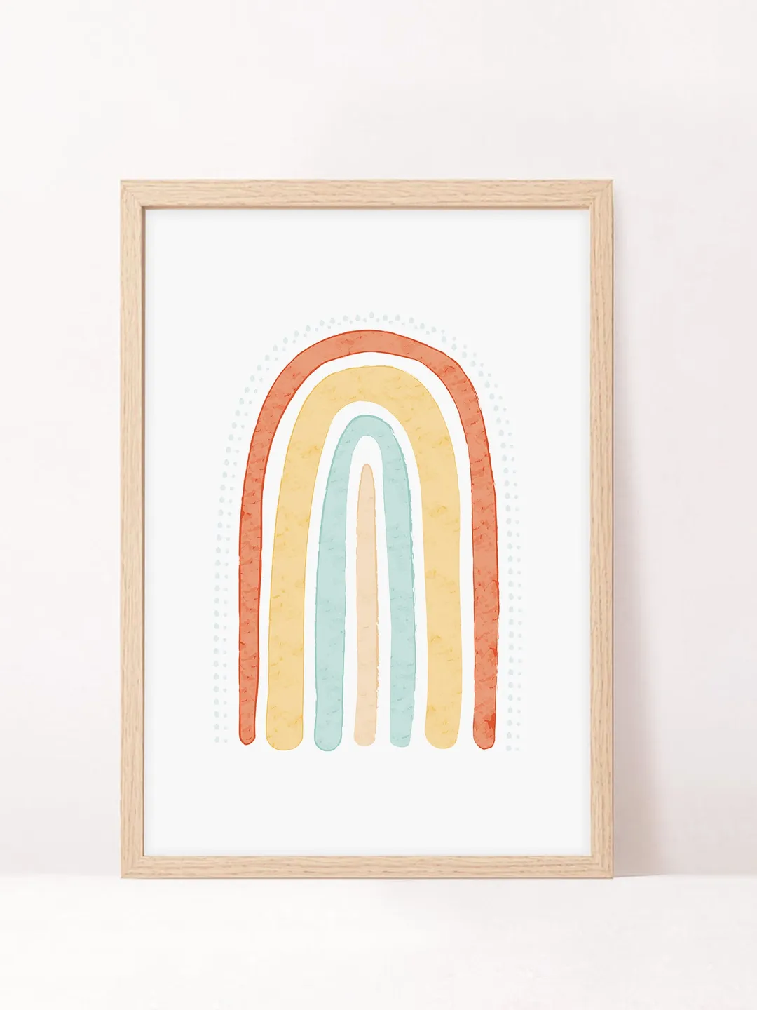 Rainbow Boho Nursery Wall Art - Baby Room Poster - Playroom Printable Decor - Instant Digital Download