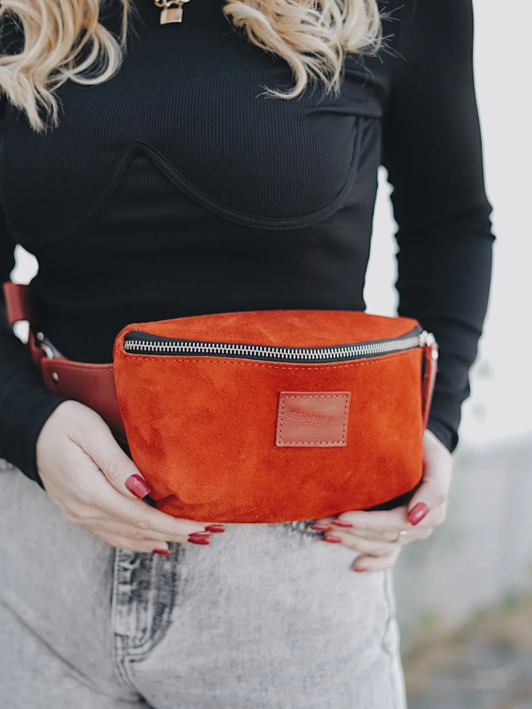 Waist bag, leather hip bag, Bum bag, festival Fanny pack vintage, Leather belt bag, Crossbody bag, Suede bag