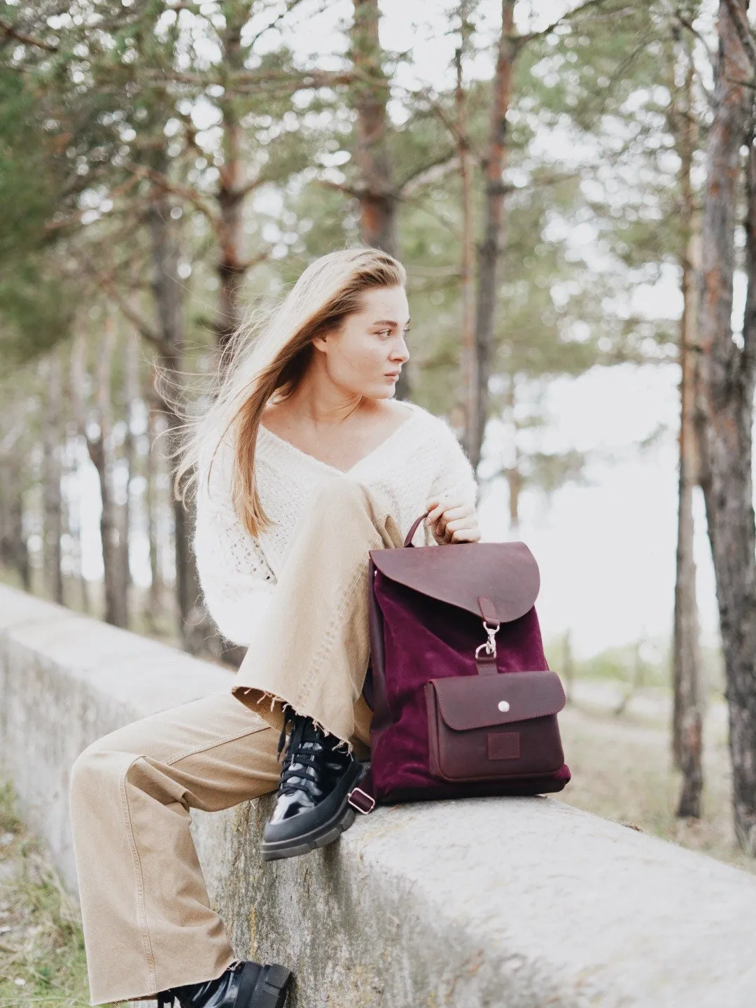 Leather backpack City backpack, Rucksack Laptop backpack Women’s laptop bag Women’s backpack Waxed canvas backpack