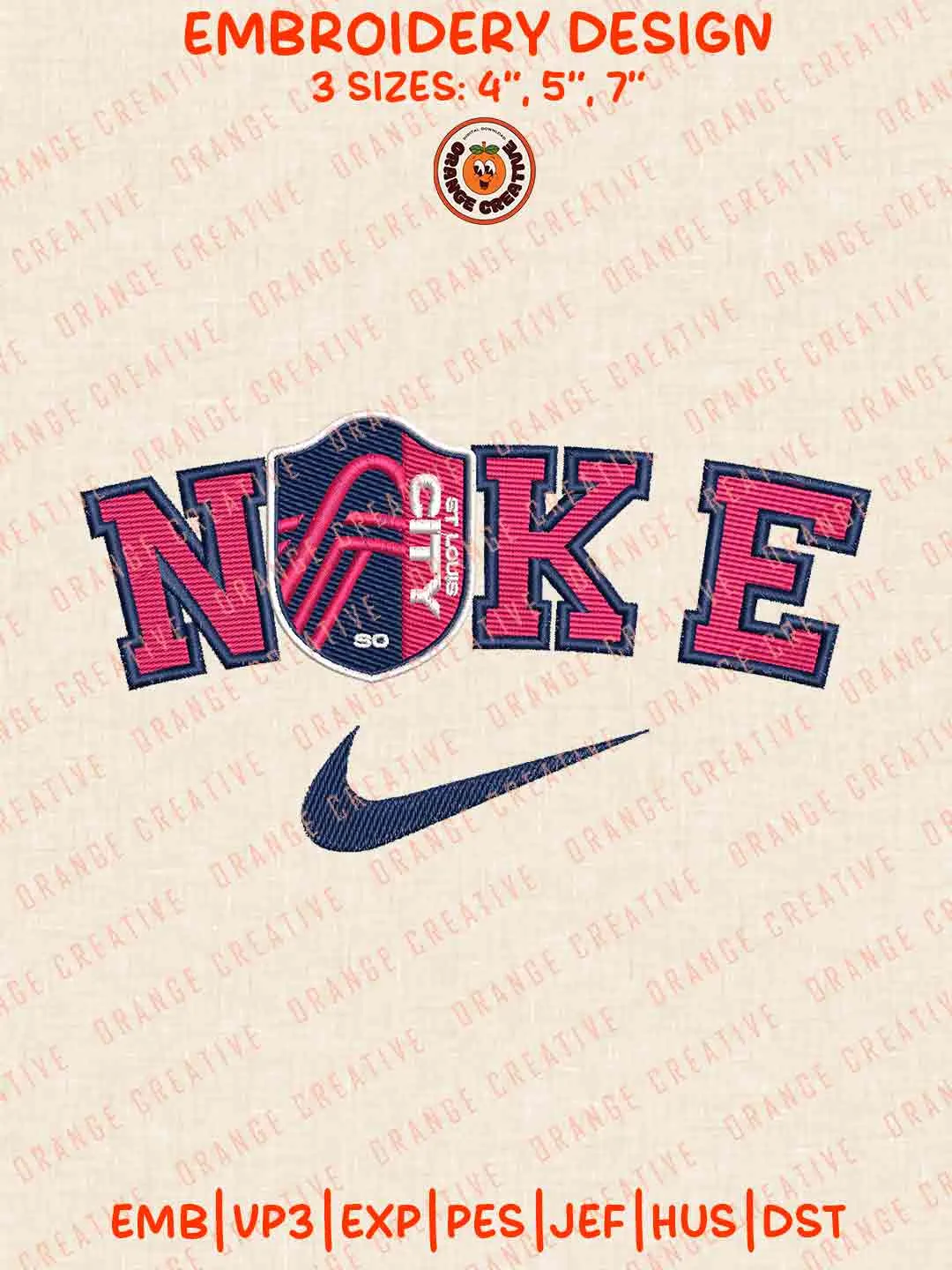 N.ikee St Louis CITY SC Logo Embroidery Files, MLS St Louis CITY SC Embroidery Designs, League Soccer Machine Embroidery Files, MLS St Louis CITY SC Team Machine Embroidery, 3 sizes, Digital Download