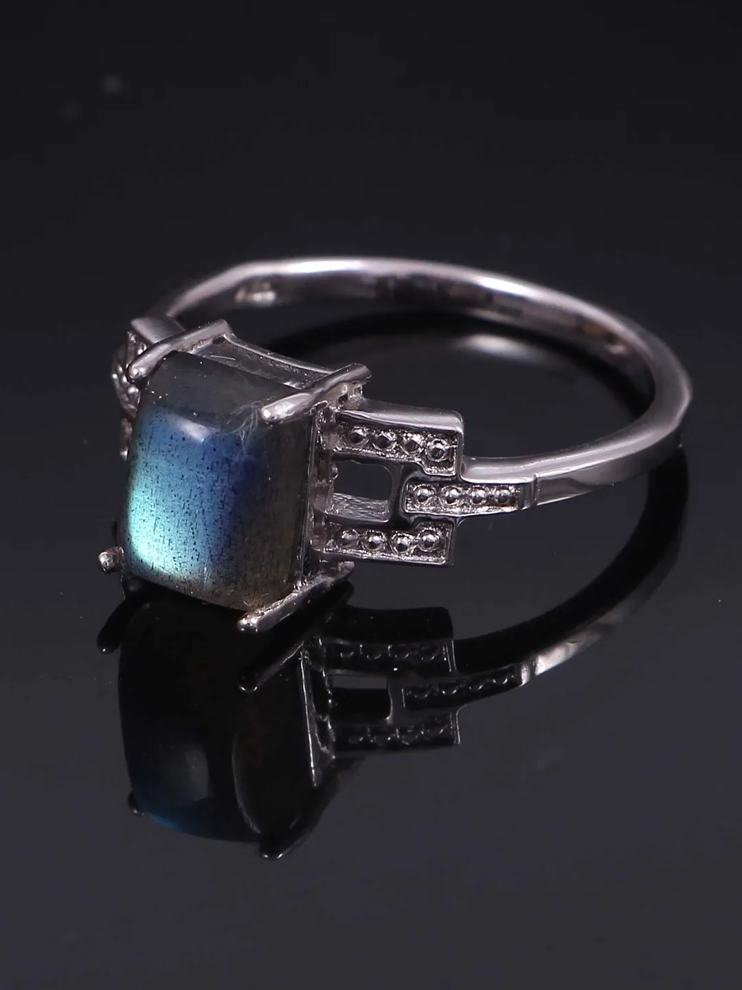 Labradorite Ring,Simple Stacking Ring,Vintage Statement Ring,Boho ...