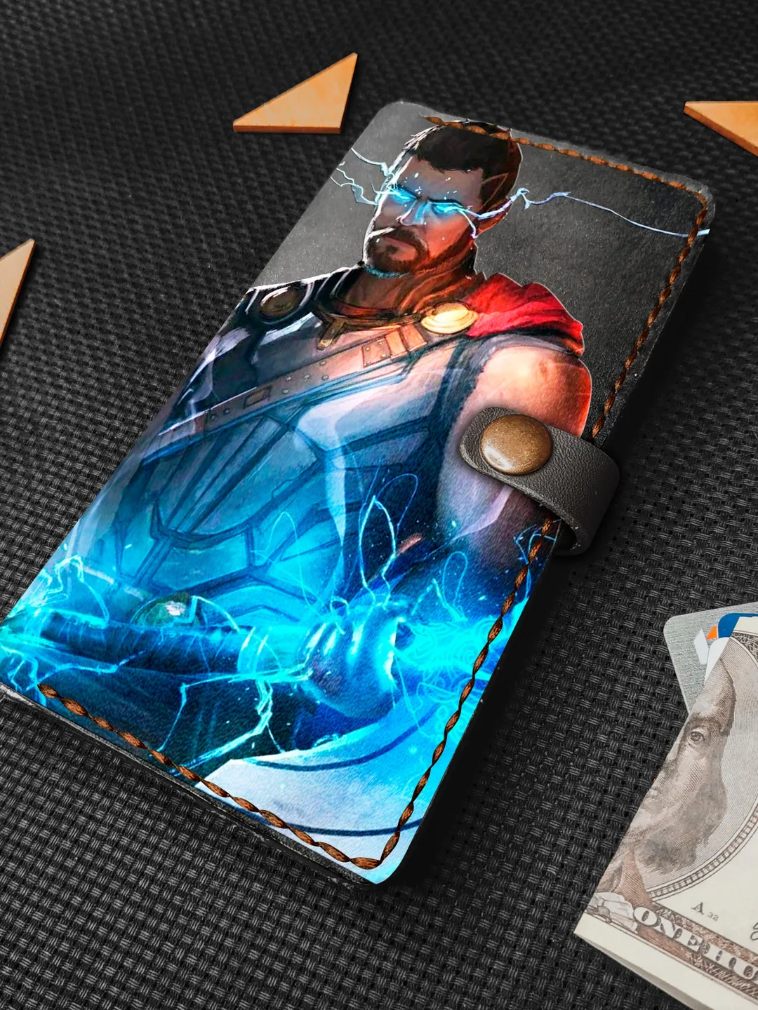 Leather iPhone Wallet Case, Personalized Strap Card Slot Embossed Leather Wallet Case, Custom iPhone Case 7 8 X XR SE XS 11 12 mini Pro Max