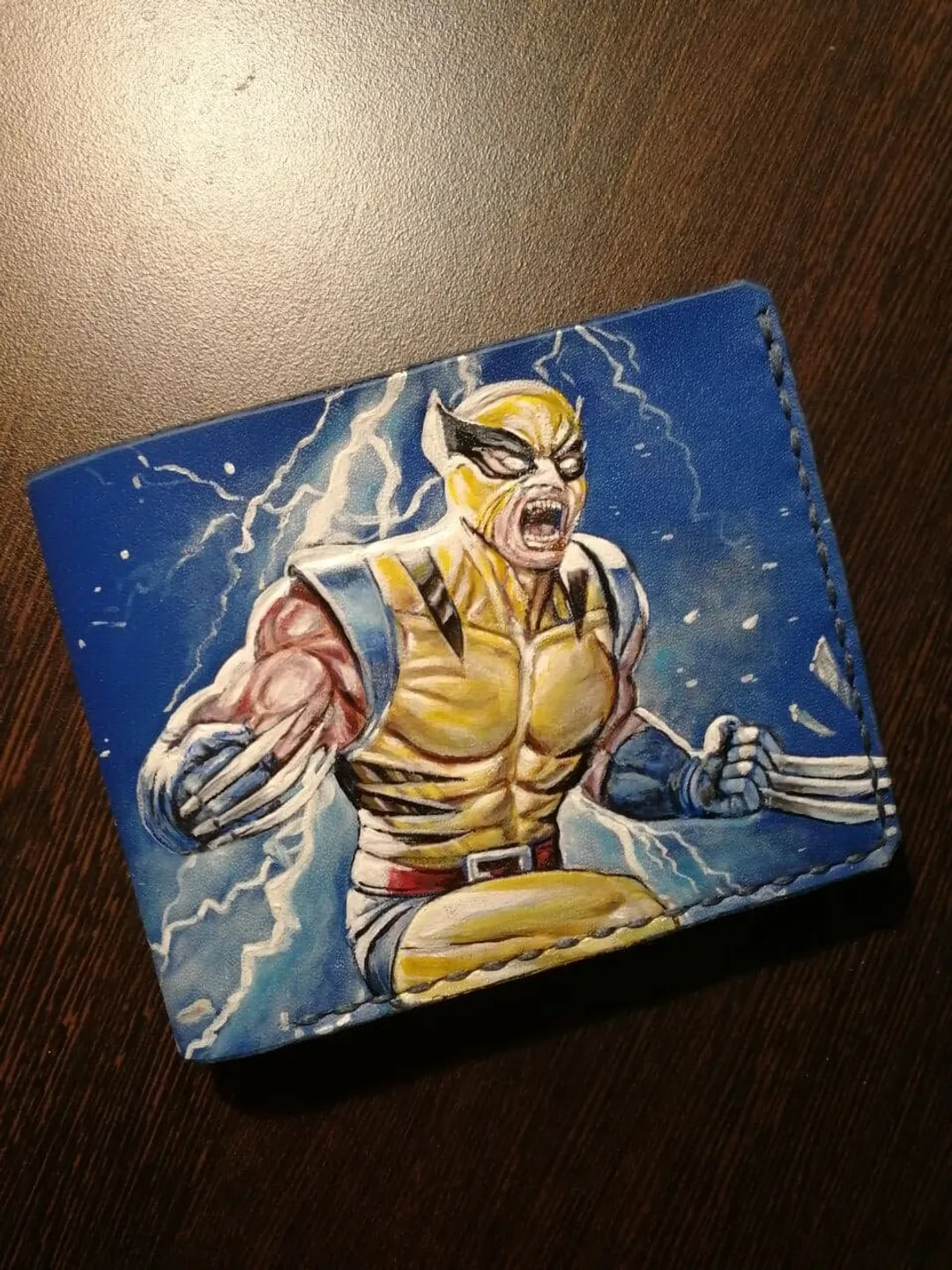 WOLVERINE Leather Wallet, X-men Marvel Wallet, Gift Gifts, Embossing Personalized Custom Wallet, Marvel Wallet for Husbands Bifold Superhero