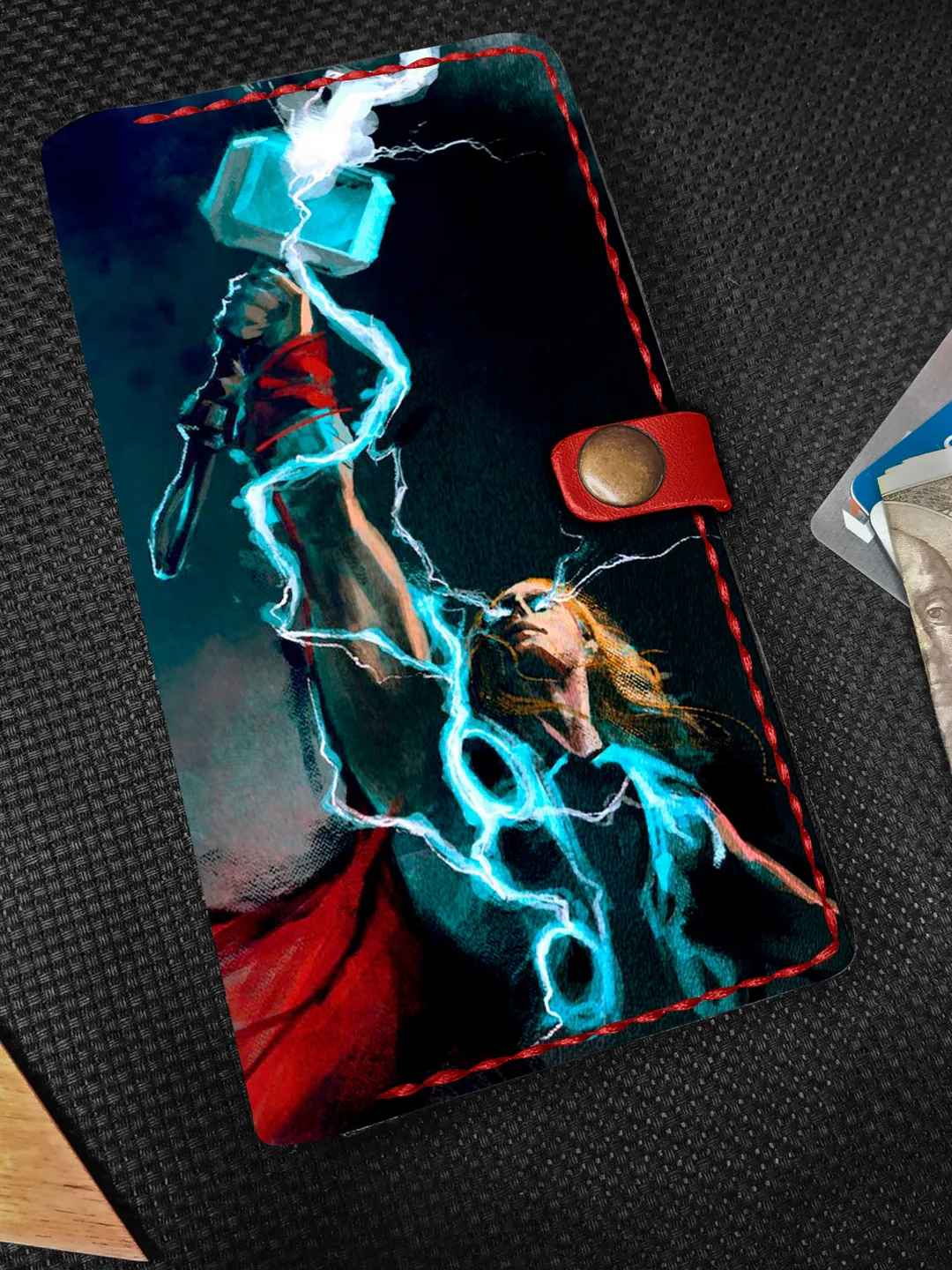 Leather iPhone Wallet Case, Personalized Strap Card Slot Embossed Leather Wallet Case, Custom iPhone Case 7 8 X XR SE XS 11 12 mini Pro Max