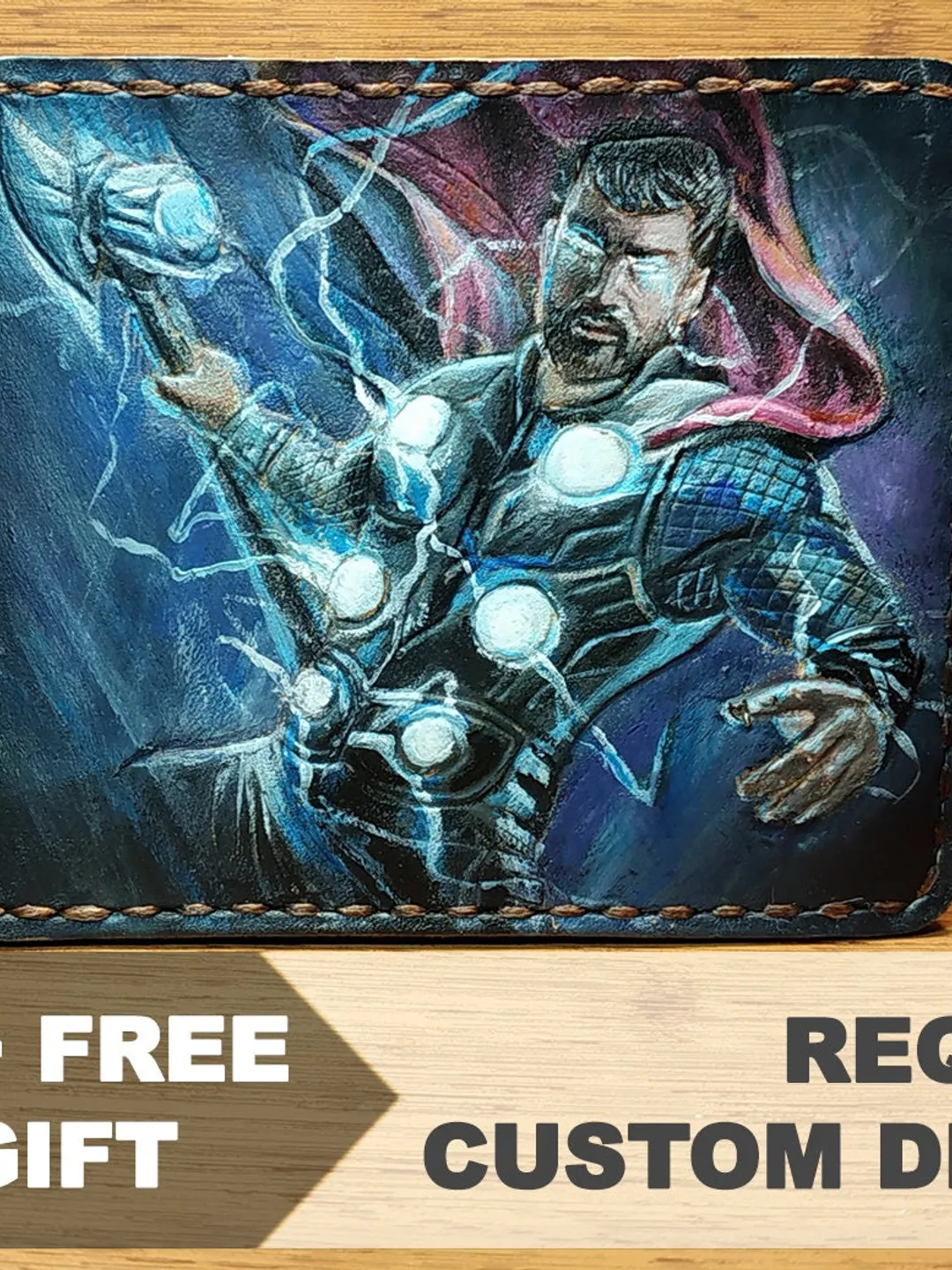 THOR Embossing Handmade wallet, Personalized Engraved Wallet, Bifold custom wallet, Wallet mens bifold, Bifold coin and money wallet, gift