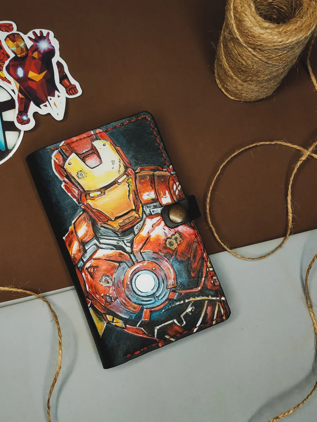 Iron Man iPhone case, Avengers Phone case, iPhone X XR 12 13 Wallet case, Mens Personalized Leather Phone Wallet, Marvel iPhone case