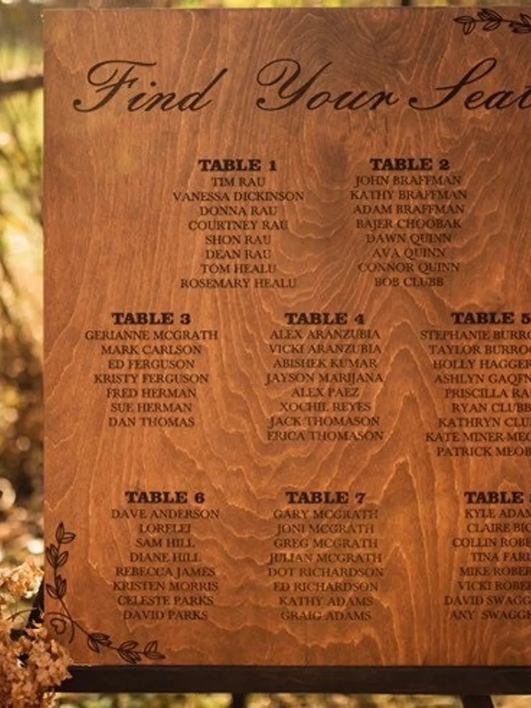 Wedding seating chart, wooden seating plan, custom rustic wedding, personalized table sign, reception seating