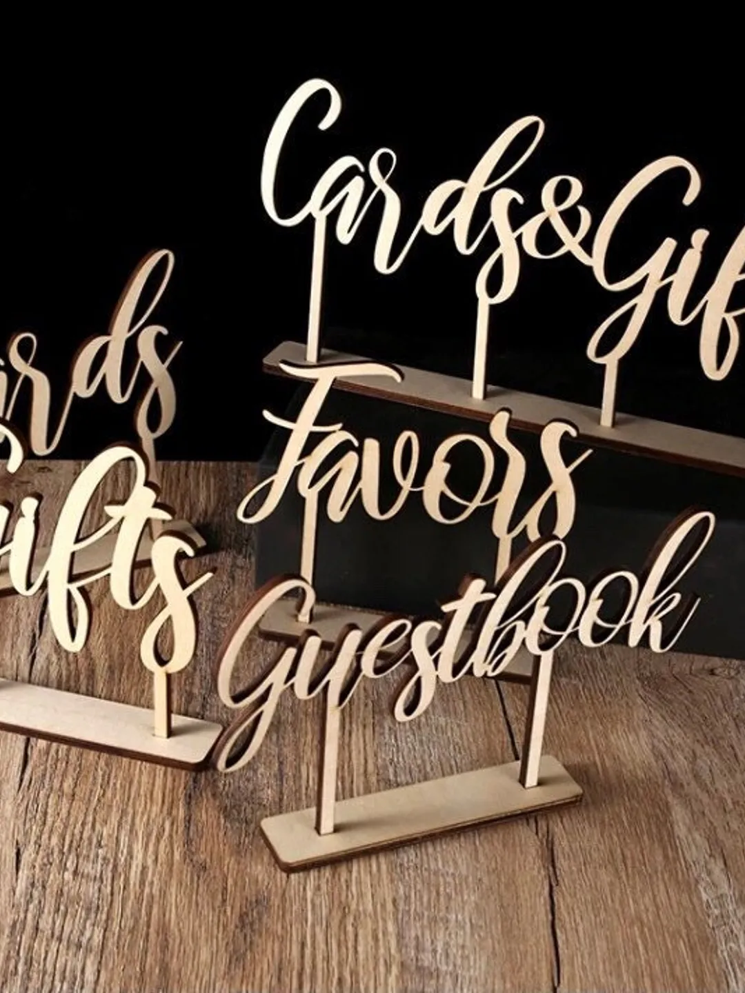 Cards and Gifts, Guestbook, Favors, Table Sign, Freestanding Calligraphy, Personalized Wedding table decoration, Wood Signs, Party Decor.