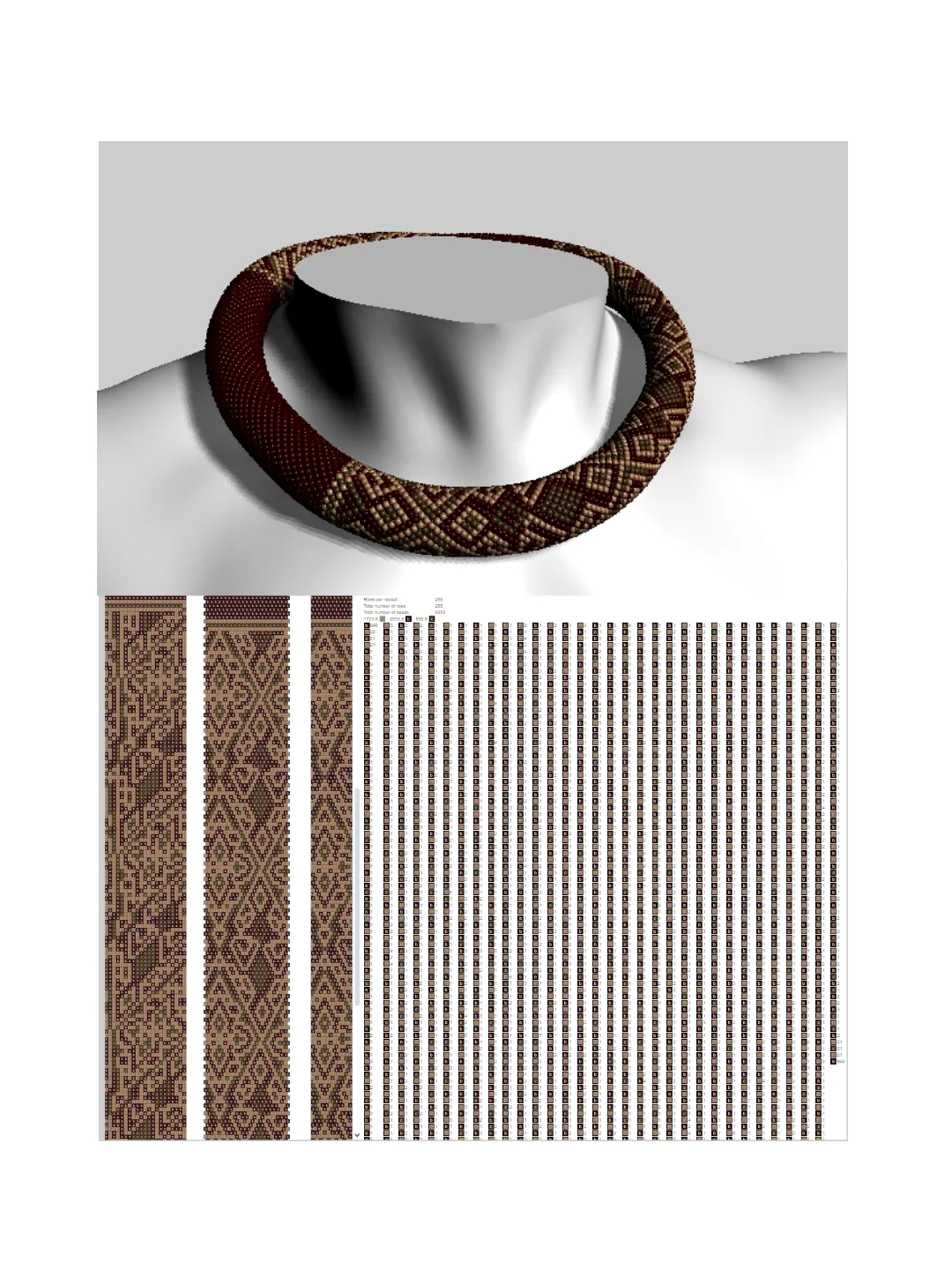 PDF Bead Crochet Pattern , Pattern for Necklace and Bracelet bead crochet