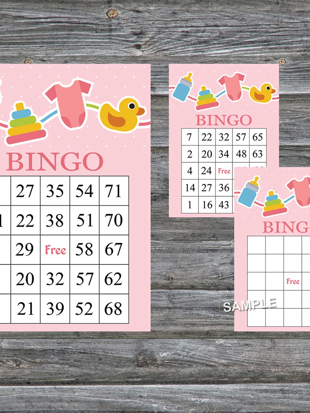 Baby toys bingo cards,Baby toys bingo game,Baby toys printable bingo cards,60 Bingo Cards,INSTANT DOWNLOAD--316