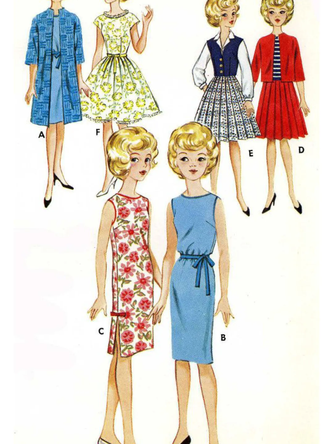 Copy Butterick 2931 Vintage Dolls Sewing Pattern Wardrobe Clothes for Dolls 12" Digital Download PDF