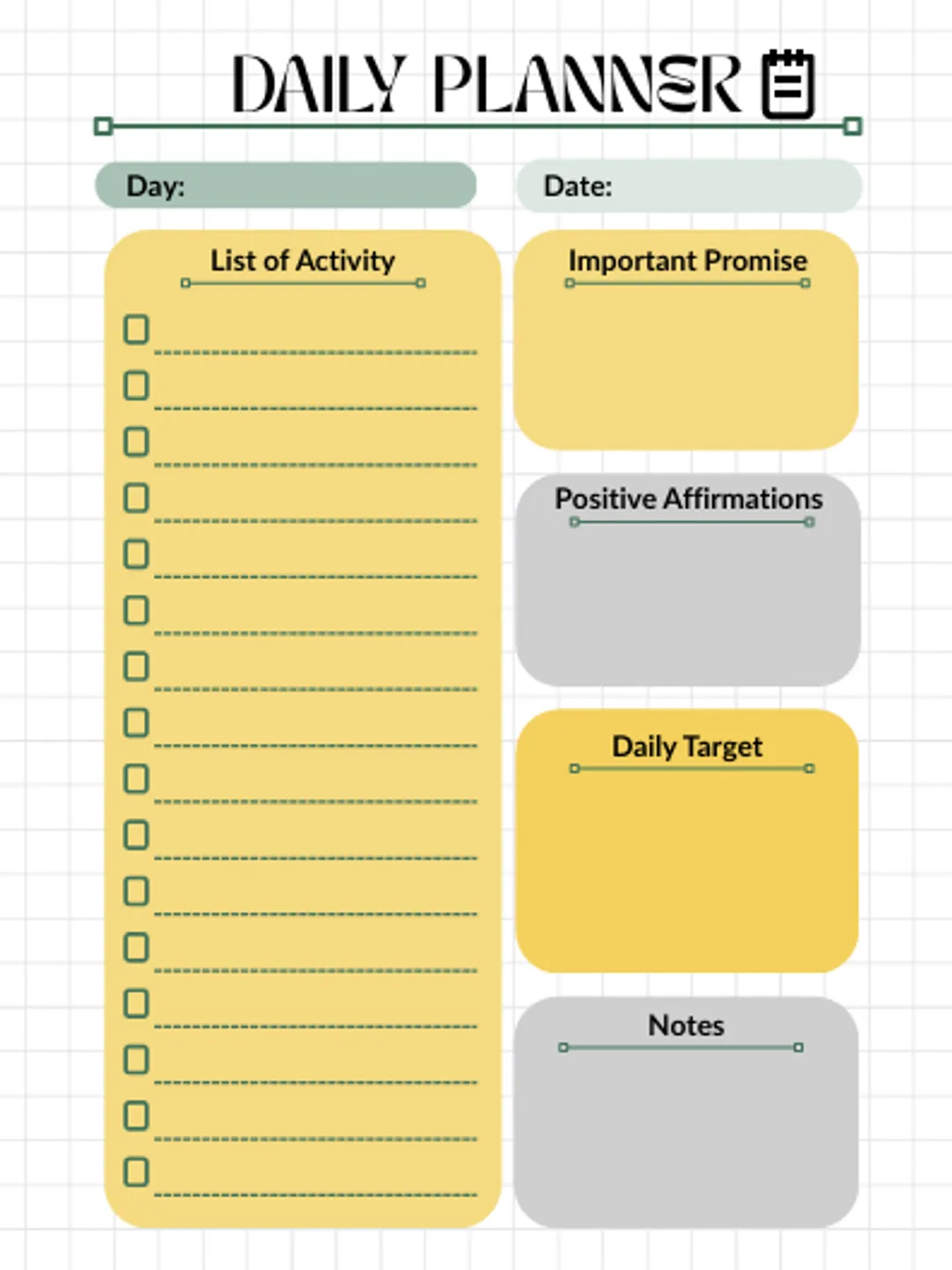 ADHD Productivity Planner Printable Bundle, Daily Weekly Planner, Habit ...