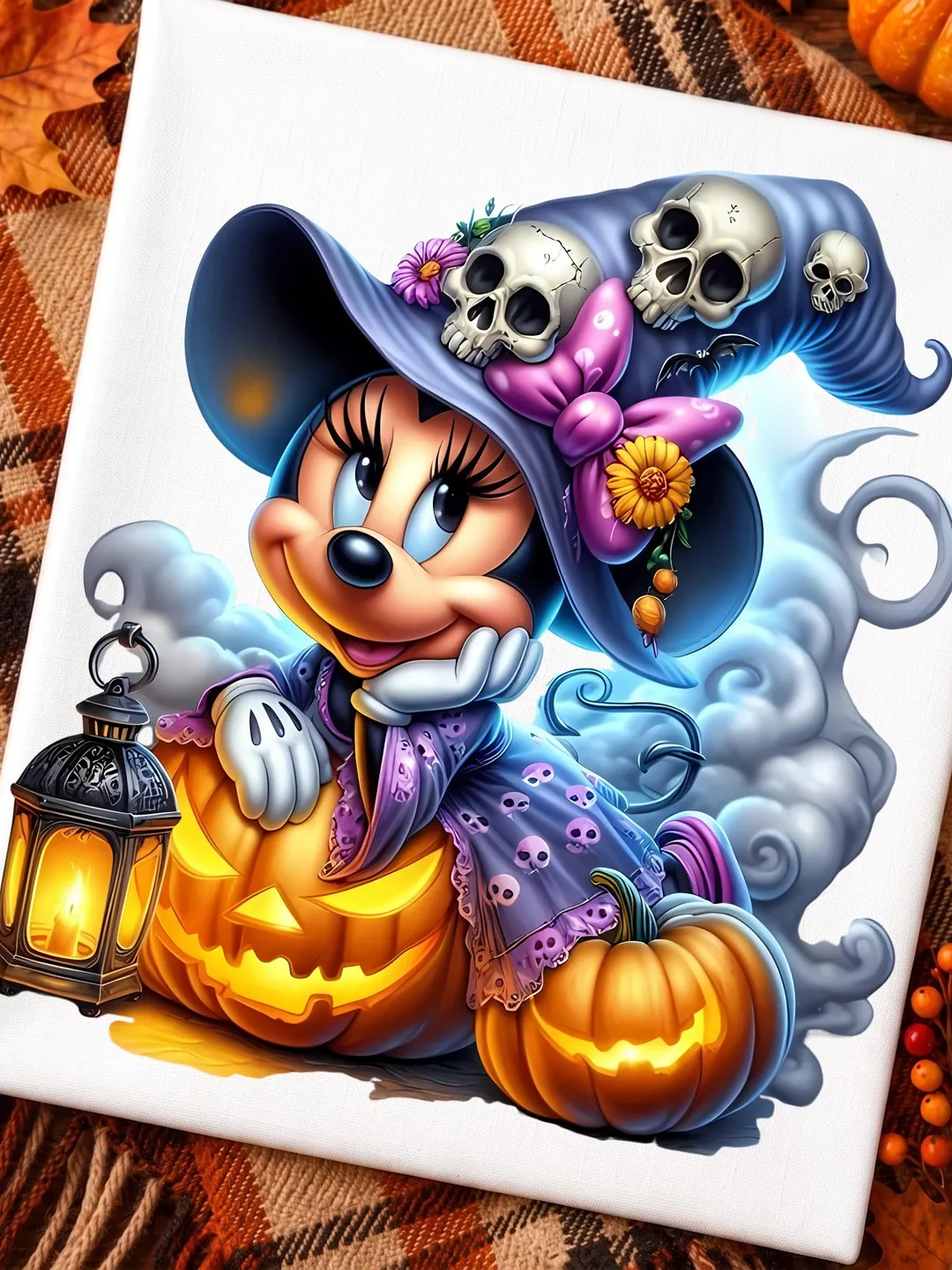Minnie Mouse Halloween Witch PNG Digital Download, Spooky Pumpkin