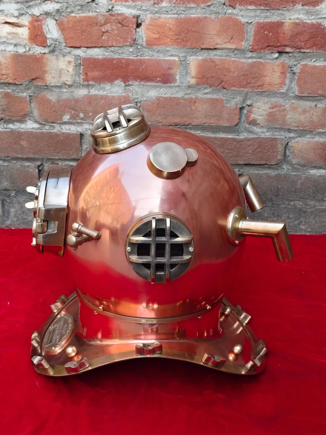 Marine Diving Helmet | Copper Brass Scuba | US Navy Mark V Diver