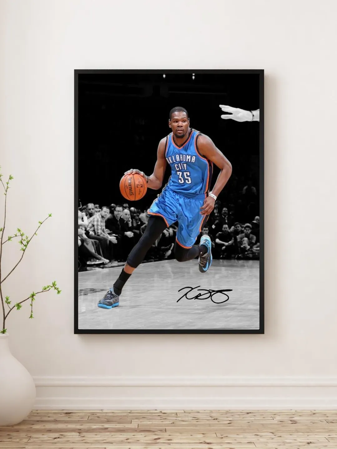 Kevin Durant Signed Wall Art Poster NBA Superstar Printable Basketball Legend Digital Download