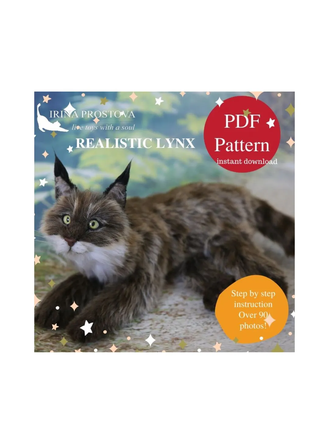 Lynx  sewing pattern plush toy | instruction how to sew | Stuffed Animal Sewing Tutorial