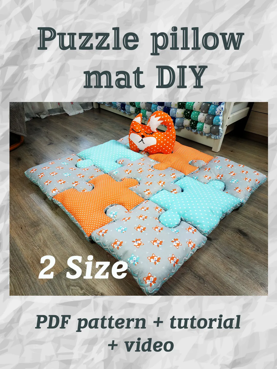 Sewing pattern puzzle mat, sewing puzzles, quilt puzzle floor mats