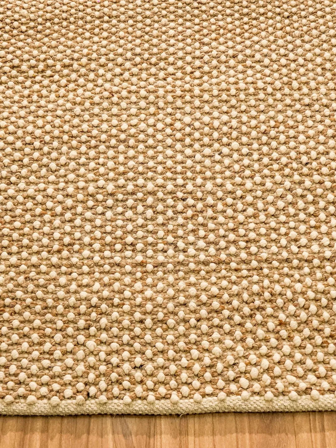 Looped Throw Rugs Custom made Beige Chunky Braided Wool rug, Scandinavian decor, soft ...