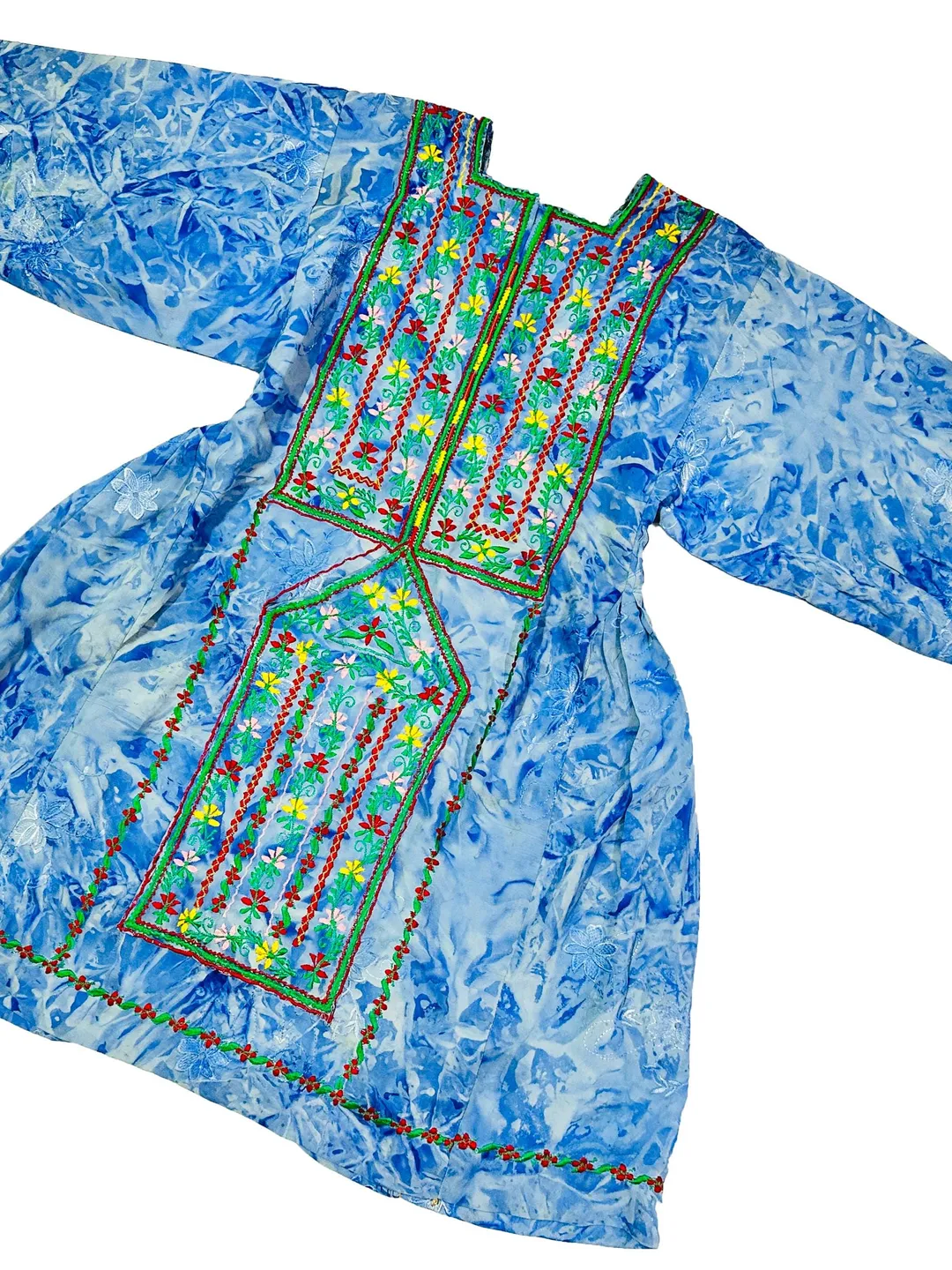 Blue Ethnic Folk Dress for Women | Vintage Baluchi Tribal Dress | Handmade Embroidered Boho Tunic| Traditional Afghani Banjara Gypsy Dress Blue Ethnic Folk Dress for Women | Vintage Baluchi Tribal Dress | Handmade Embroidered Boho Tunic| Traditional Afghani Banjara Gypsy Dress