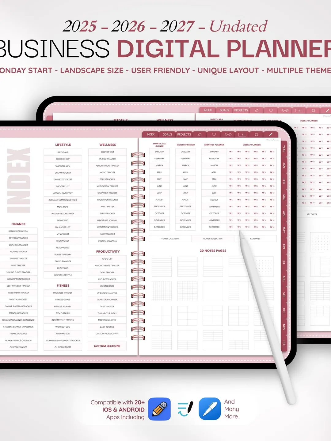 2025 Bundle Digital Planner, Goodnotes