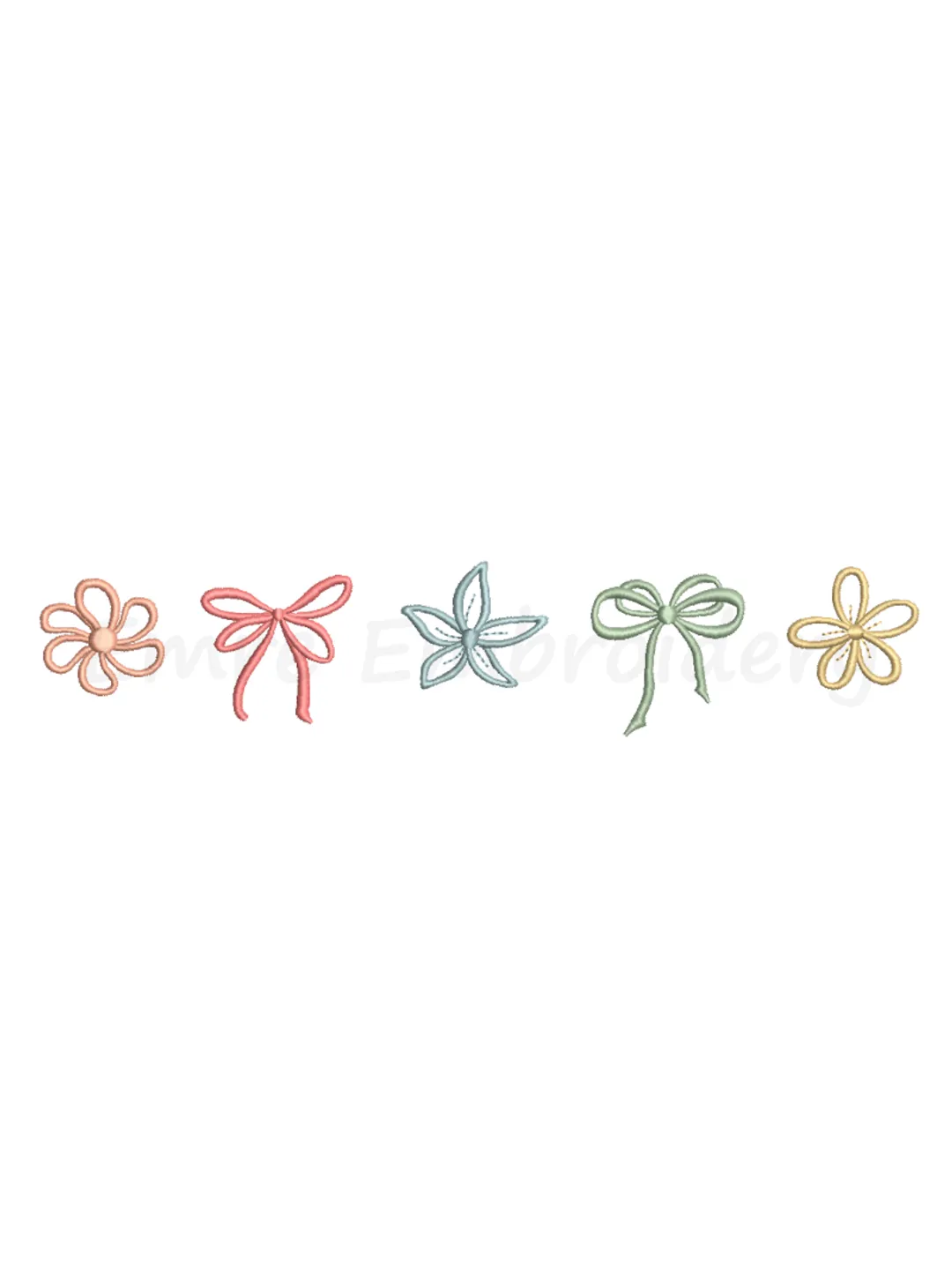 Coquette Flower Embroidery Design, Machine Embroidery Design, 6 Sizes, Instant Download