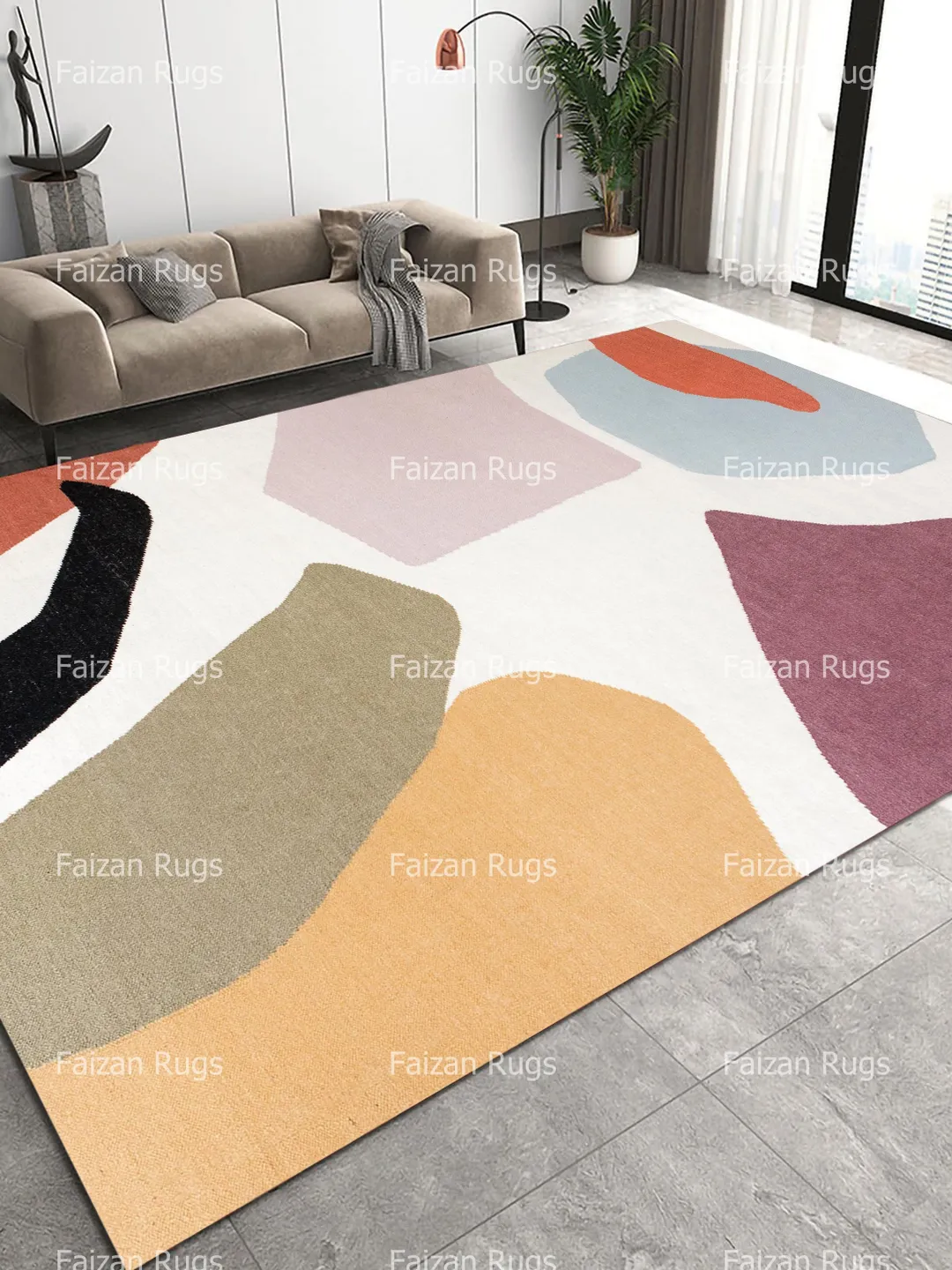 8x10 Color Full Hand tufted rugs 100% wool for living room, bed room ...