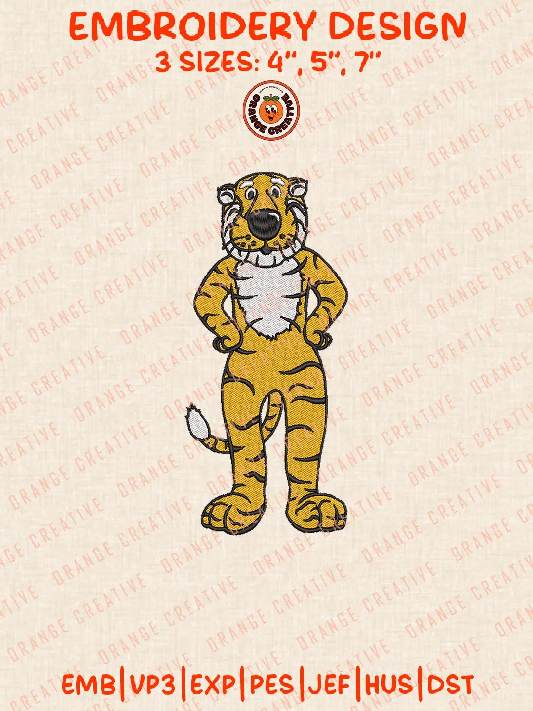 Missouri Tigers Mascot Logo Embroidery Design, NCAA Team Embroidery Design, Machine Embroidery Design File, 4 Sizes, Custom Size, Digital Download
