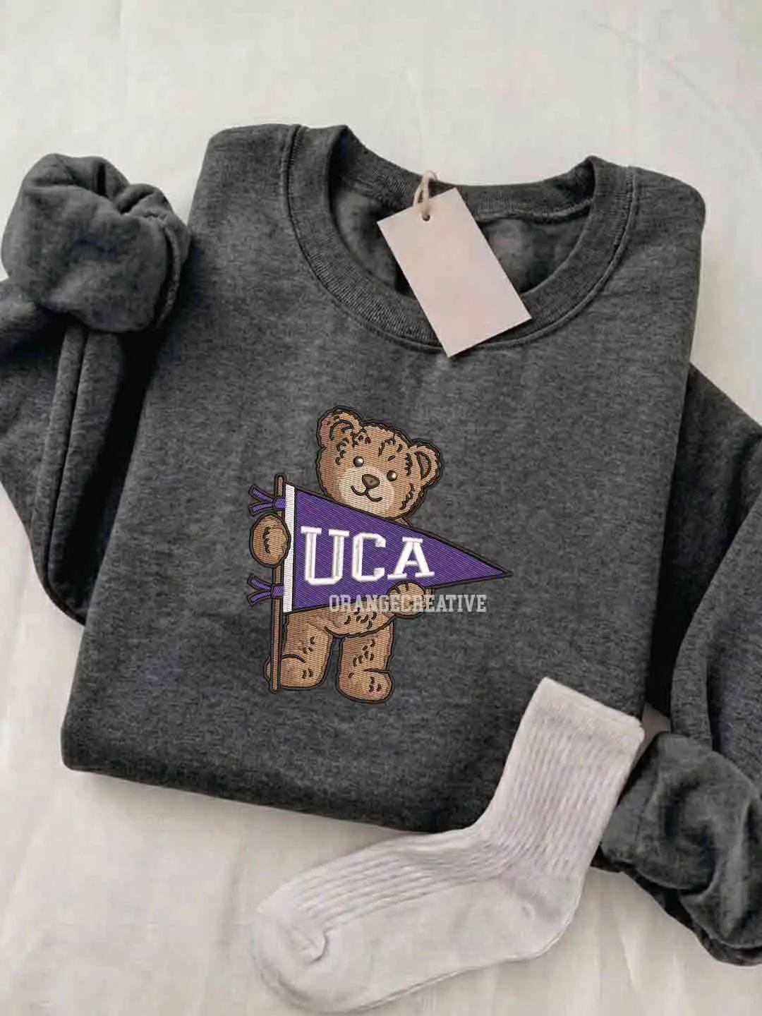 Central Arkansas Bears Embroidered Sweatshirt, College Embroidered Crewneck, NCAA UCA Bears Team Embroidered Shirt, Teddy Bear Sweatshirt, Gift for Collegue