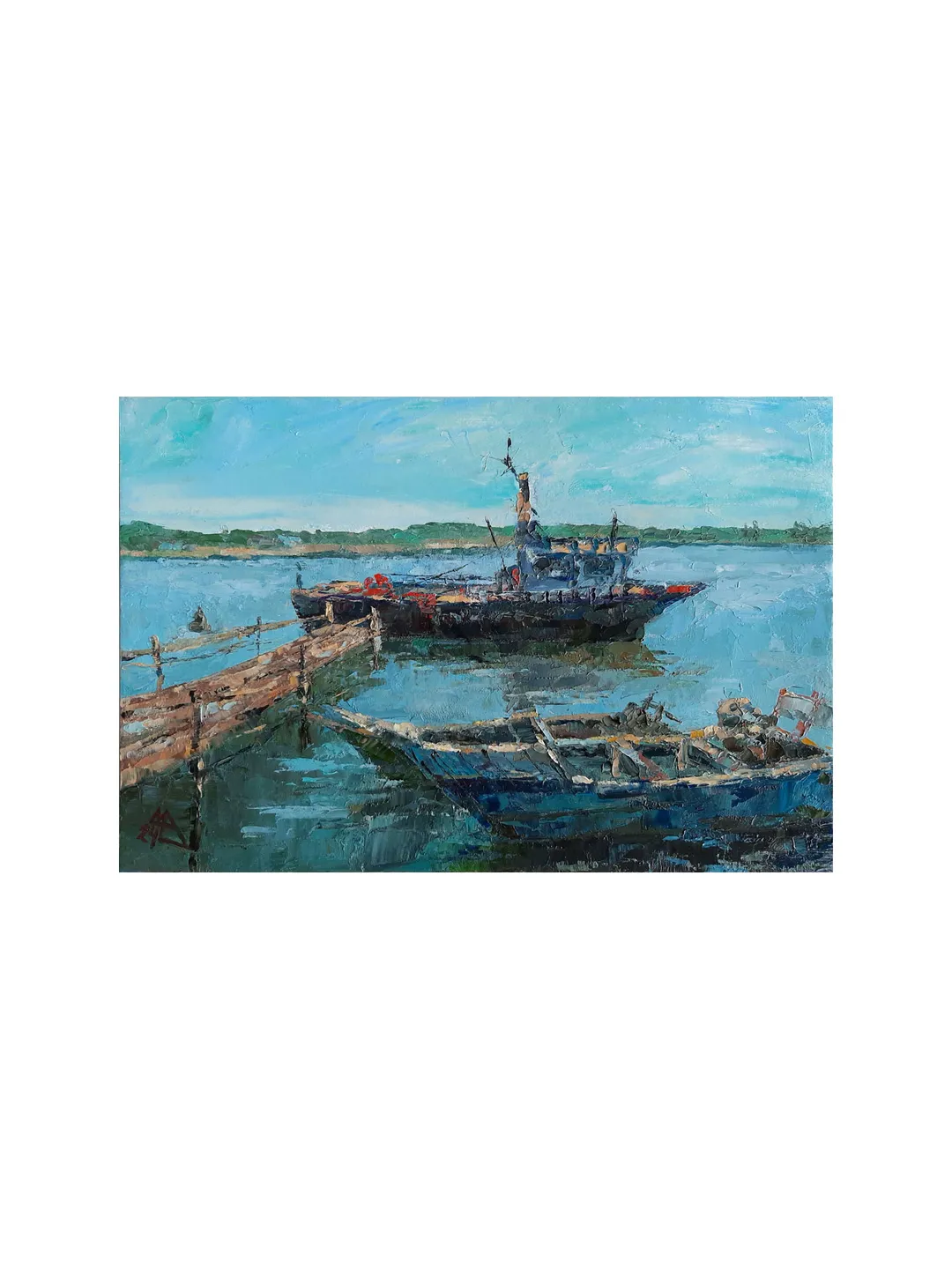 Rocky Coast Painting 9x9