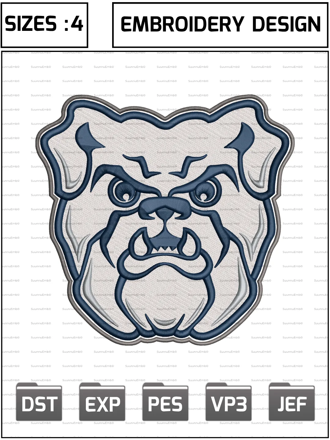 Butler Bulldogs Logo Embroidery Design,NCAA Logos Embroidery Design,NCAA Teams, Machine Embroidery Design File,4 Sizes, Digital Download