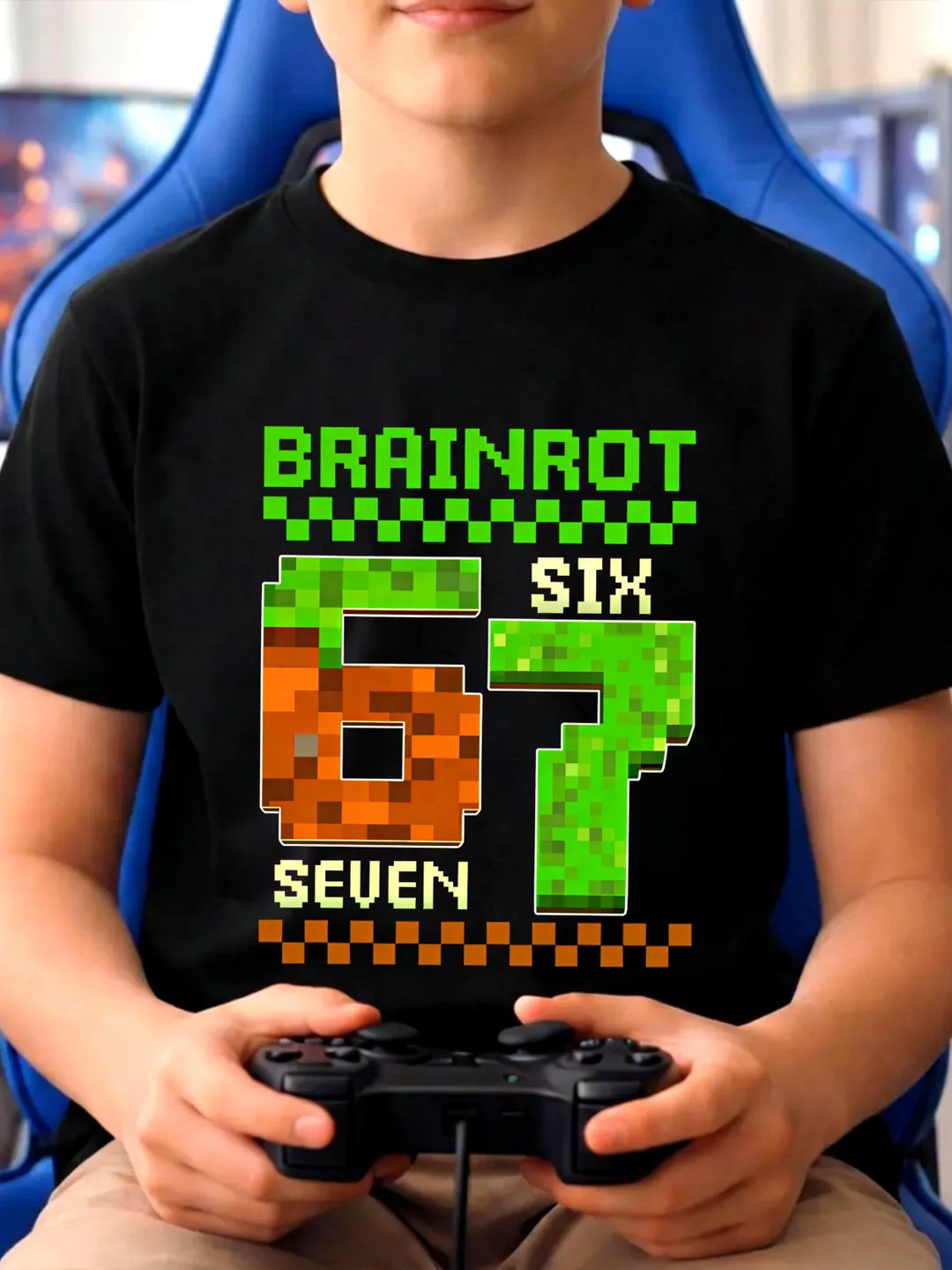 Kids Meme 67 Six Seven 6 7 Italiaanse Brainrot Kids T-Shirt Nieuwigheid
