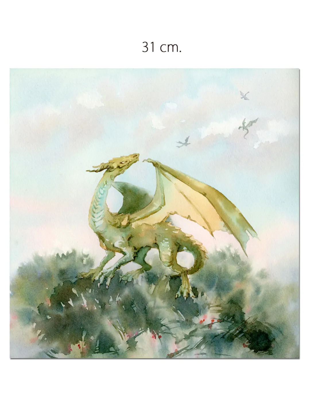Bronze dragon painting Original fantasy art by Yulia Evsyukova