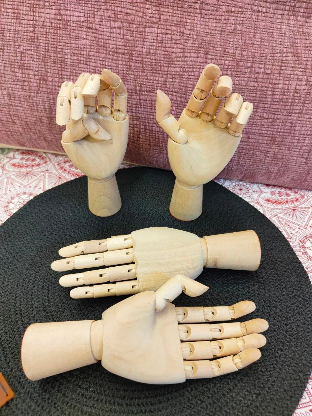 Artistic wooden mannequin 7" 18cm LEFT hand,artist model man 12",sketch mannequin,ring display,Rotating hand ornamentation,skeleton hand