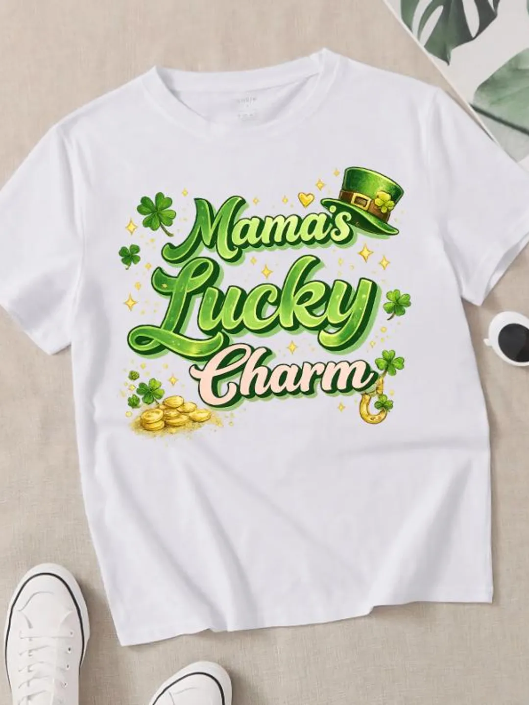 Mama's Lucky Charm St Patrick's Day Shirt | Irish Mom Tee