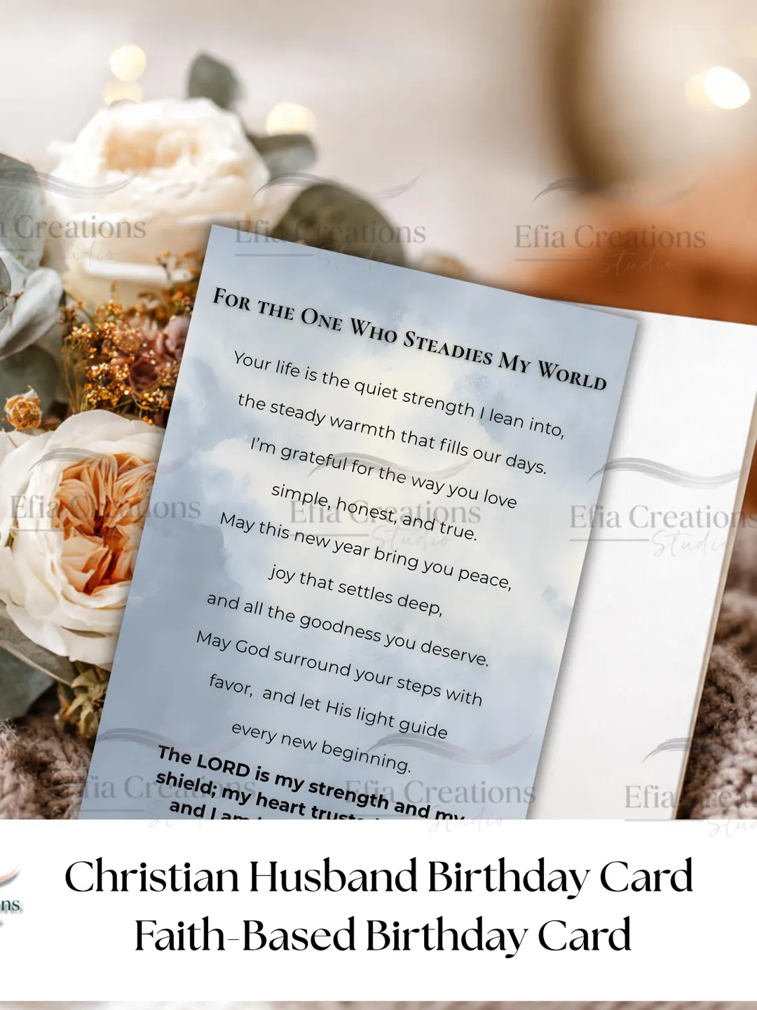 Christian Birthday Card for Husband – A Man Anchored in God’s Strength ...