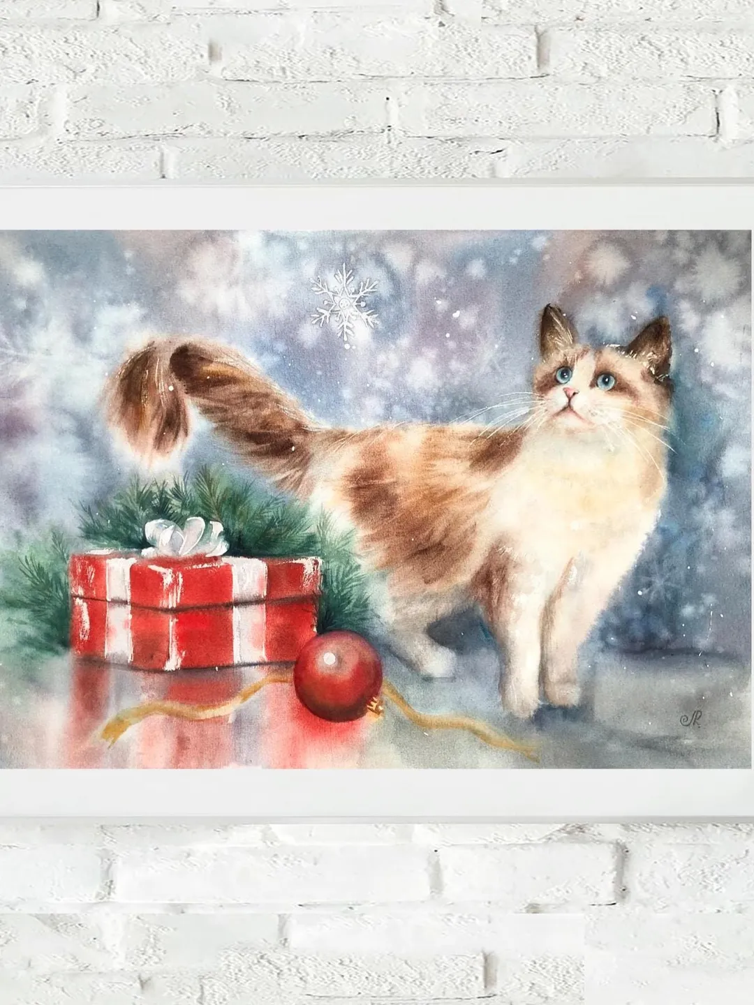 Cats Painting Original Animal Watercolor Painting Cat Wall Art Pet Painting