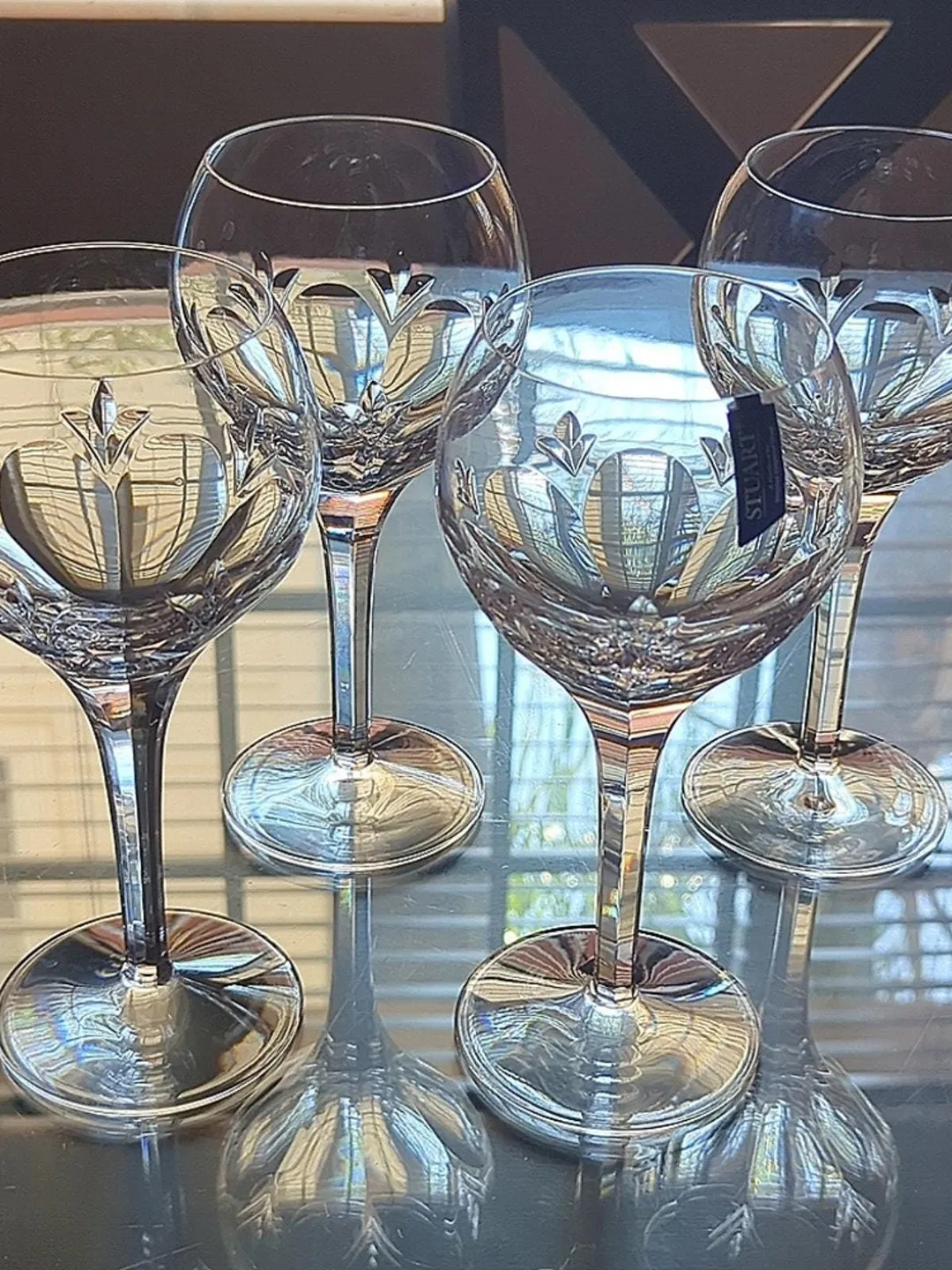 ENSEMBLE DE VERRES à vin en cristal art déco - Année 60 EUR 140,00 - FR