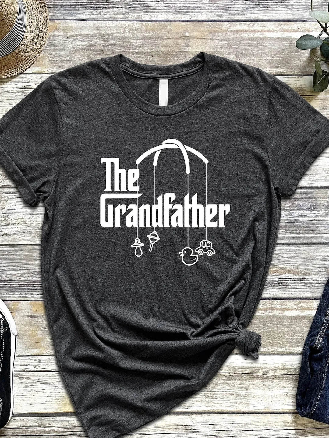 Grandpa Gift T-Shirt, Pregnancy Announcement Soft Cotton Blend