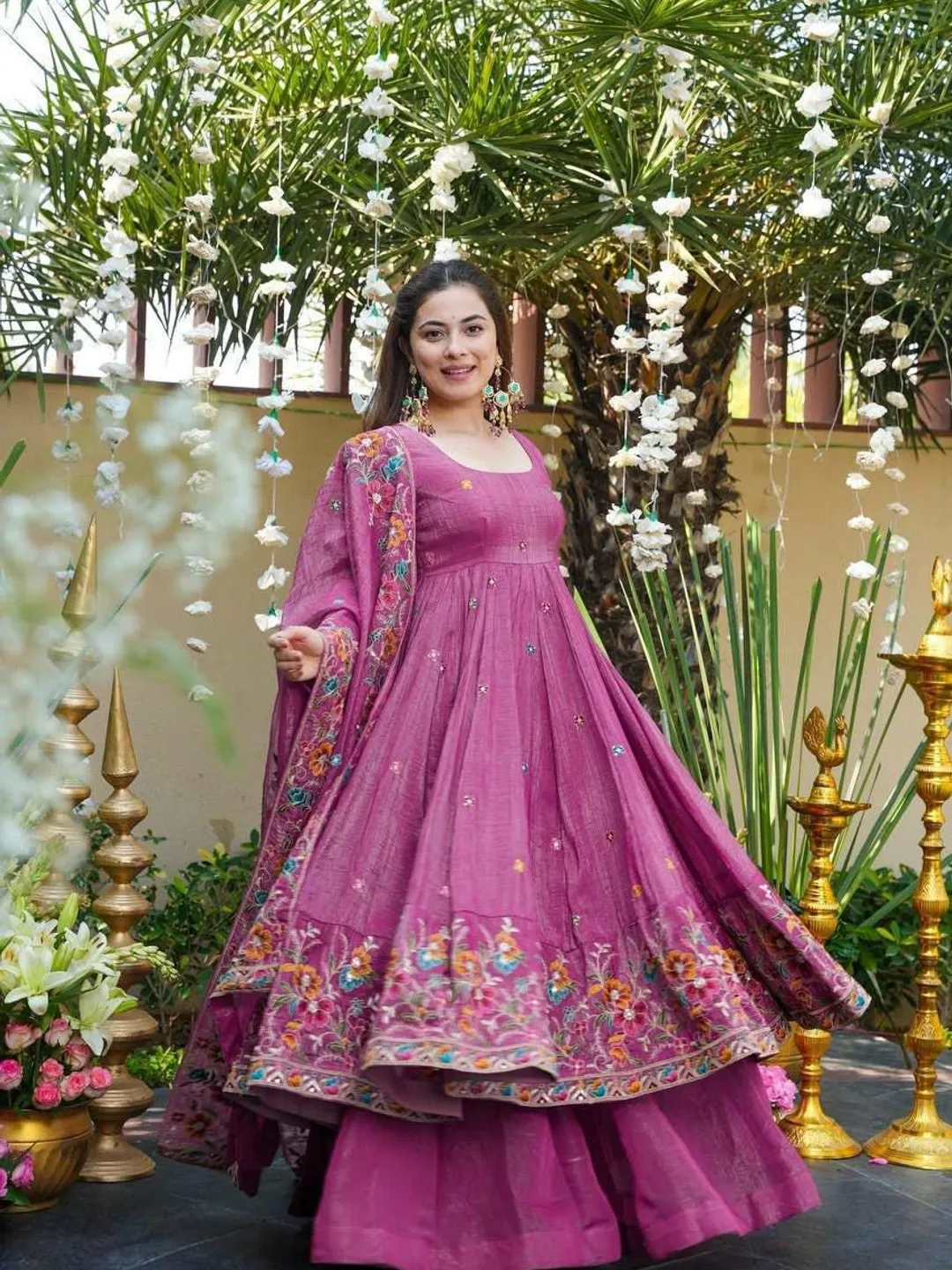 Maroon Anarkali Gown for Women Indian Ethnic Dress Wedding Party Wear Long  Anarkali Suit Festive Dress Bollywood Style Dress For Women