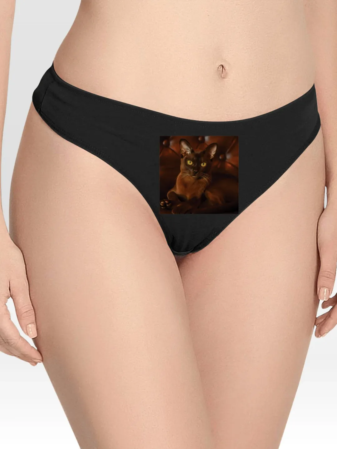 Burmese Cat Lingerie Thong