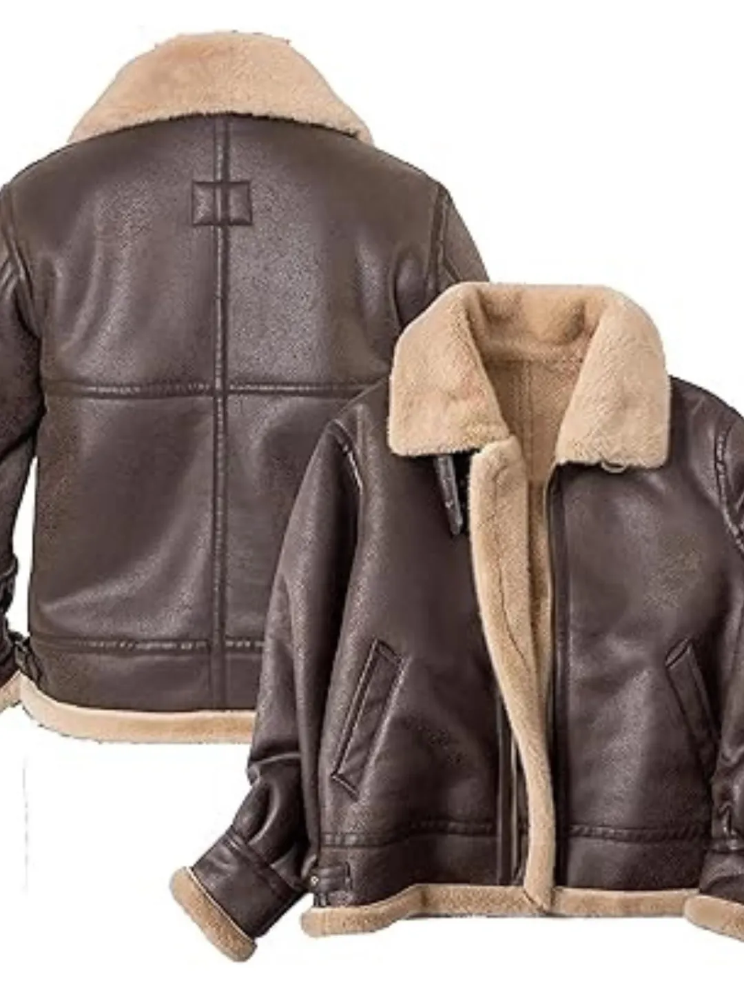 Leon Kennedy Resident Evil Jacket: Faux Leather Shearling Bomber