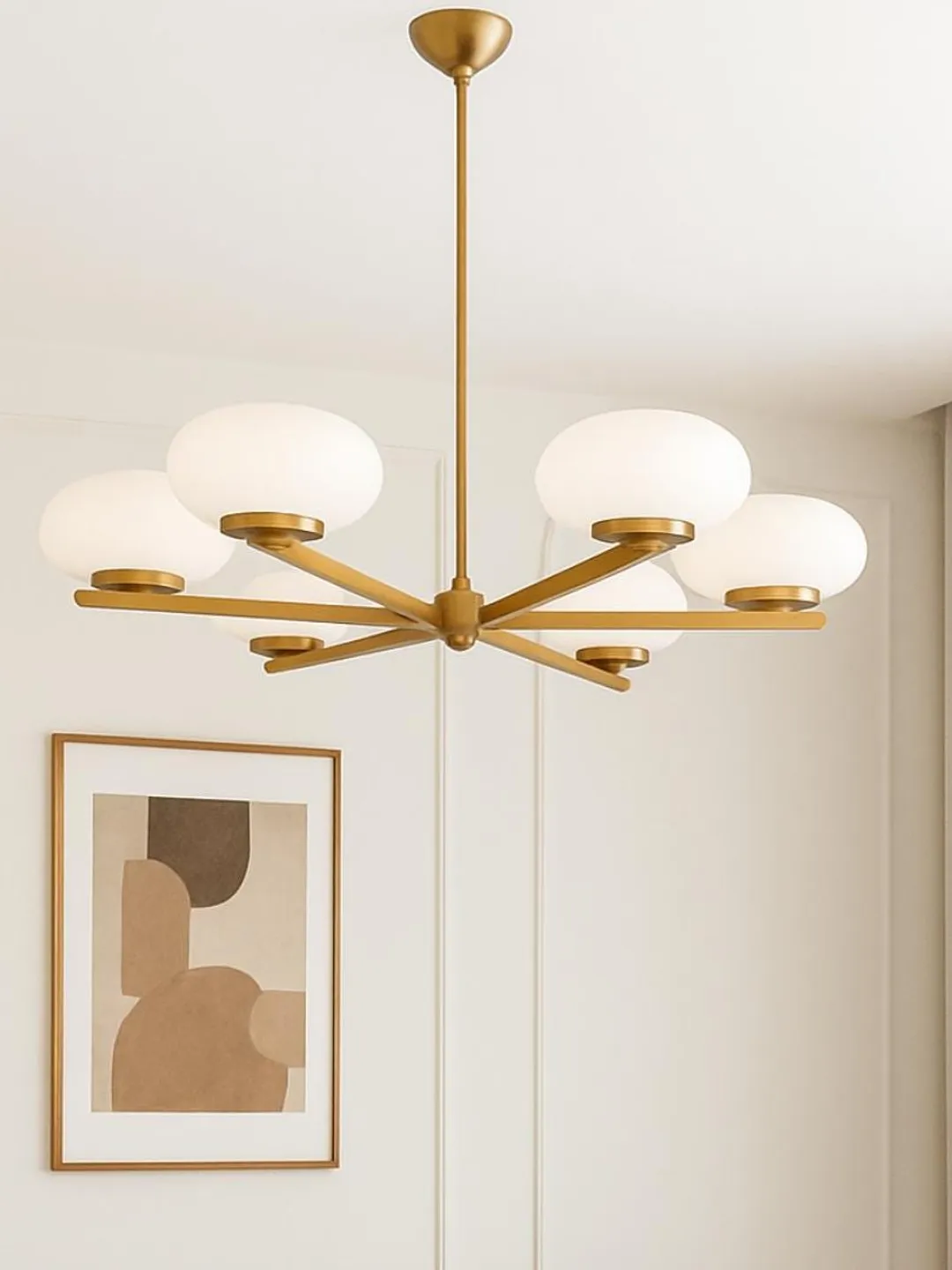 Stilnovo Style Sputnik Chandelier Mid-Century Modern 6-Light Brass ...
