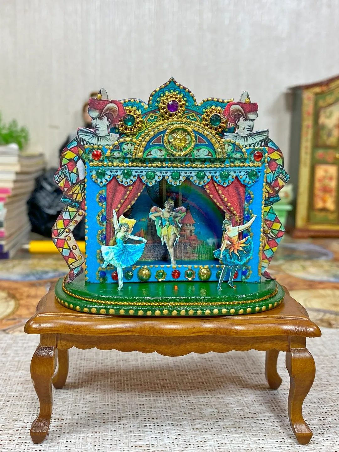 Tutorial. Puppet theater. Dollhouse miniature. 1:12. Two sizes.