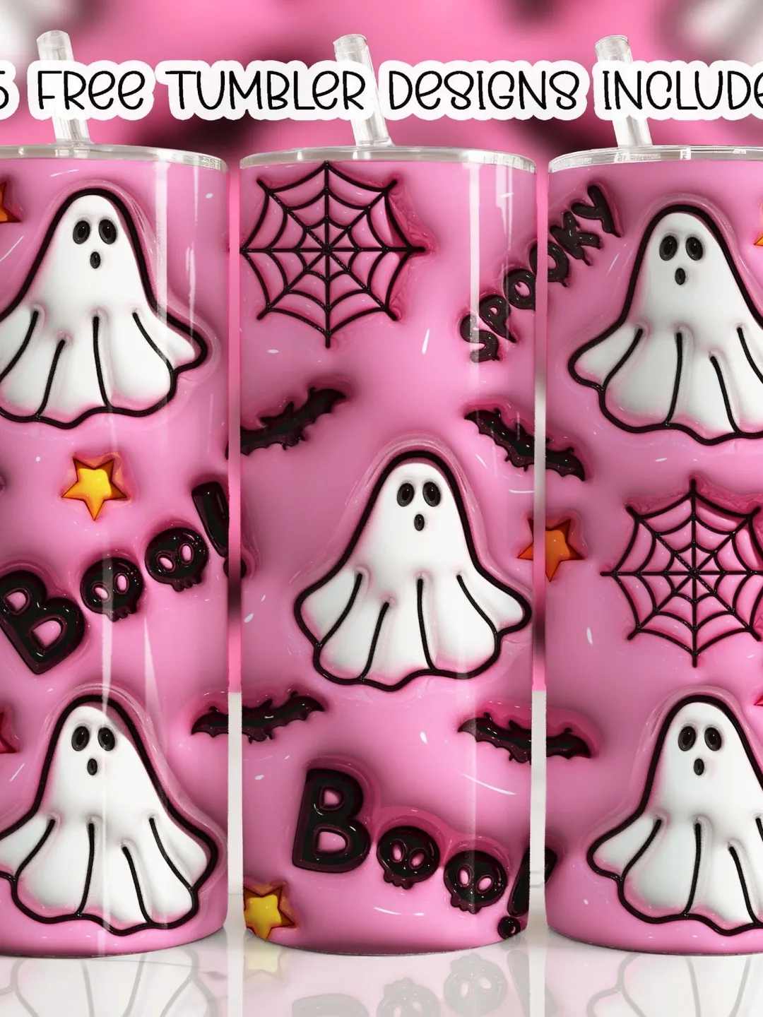 3D Halloween Ghost Tumbler Wrap Design, Halloween Tumbler Wrap, 20oz ...