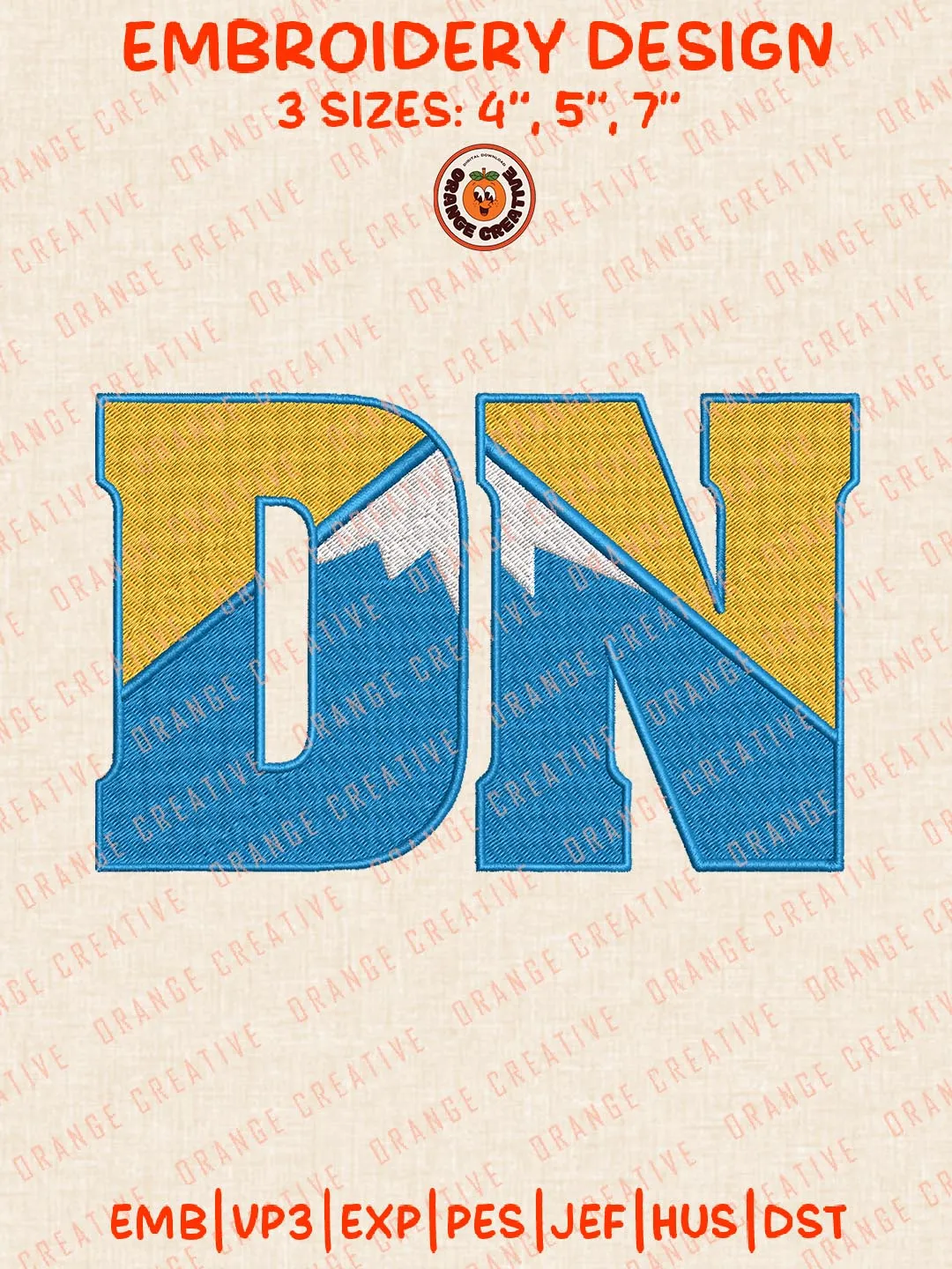 DN Nuggets Logos Embroidery Designs, NBA Denver Nuggets Team Logo Embroidery Files, Machine Embroidery Design File, 4 Sizes, Custom Size, Digital Download
