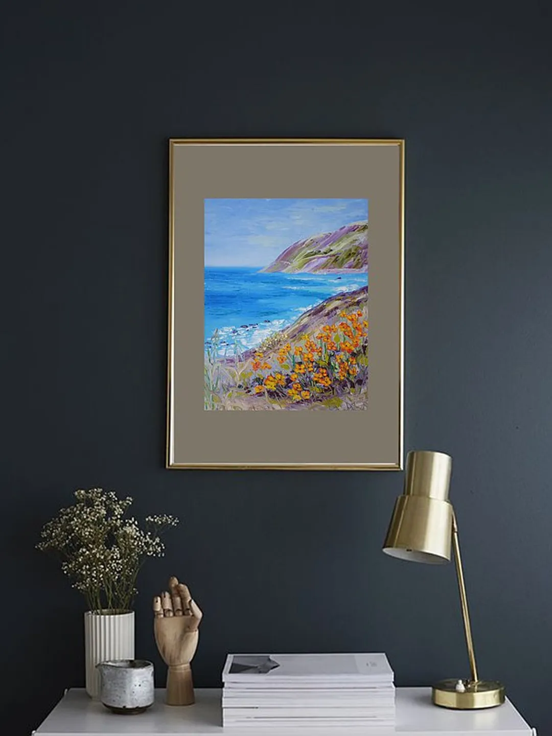 California Poppy Painting Big Sur Original Art Seascape Impasto Oil ...
