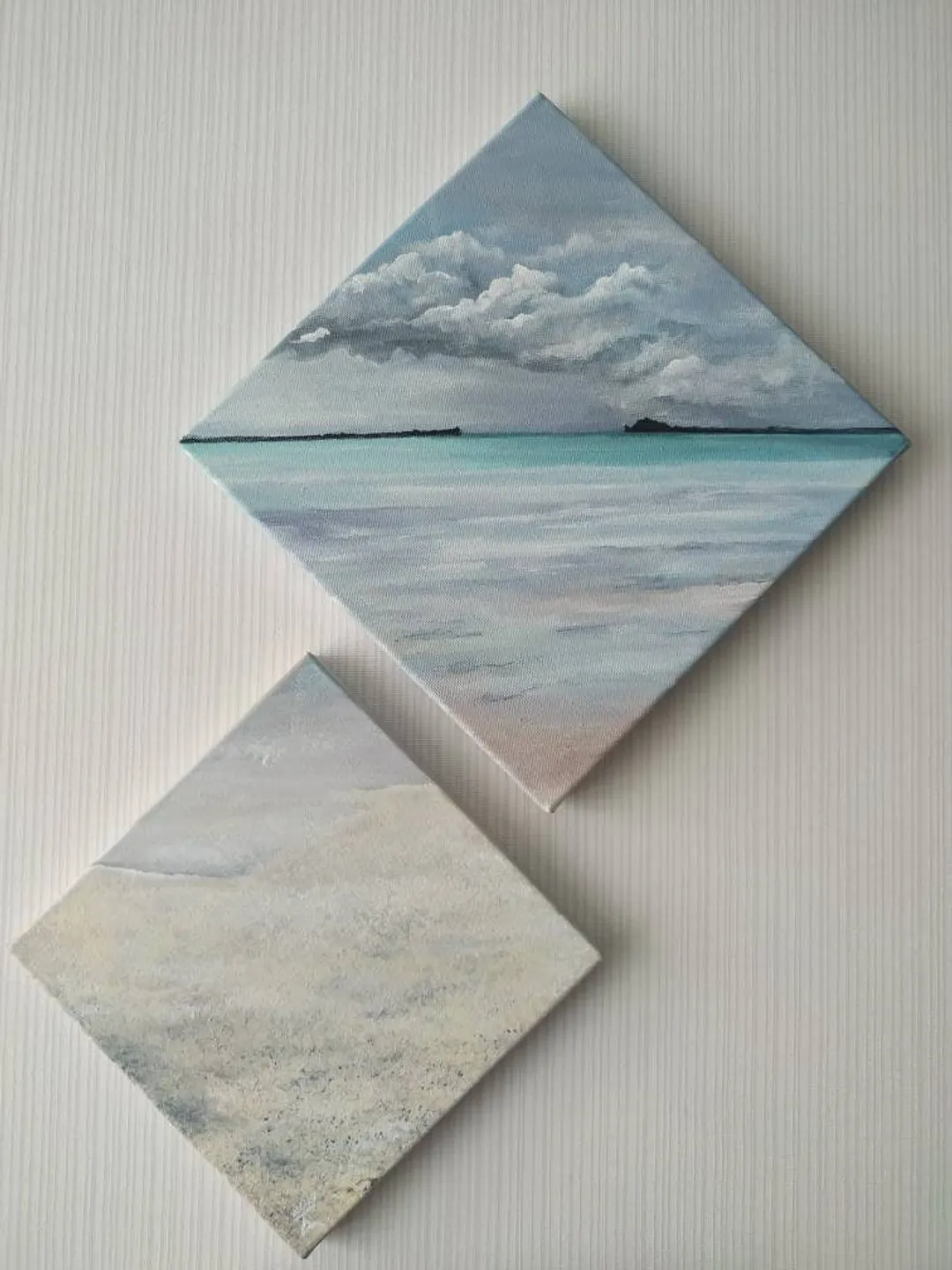 Original acrylic ocean painting "Maldives". Memories of travel. 2 ...