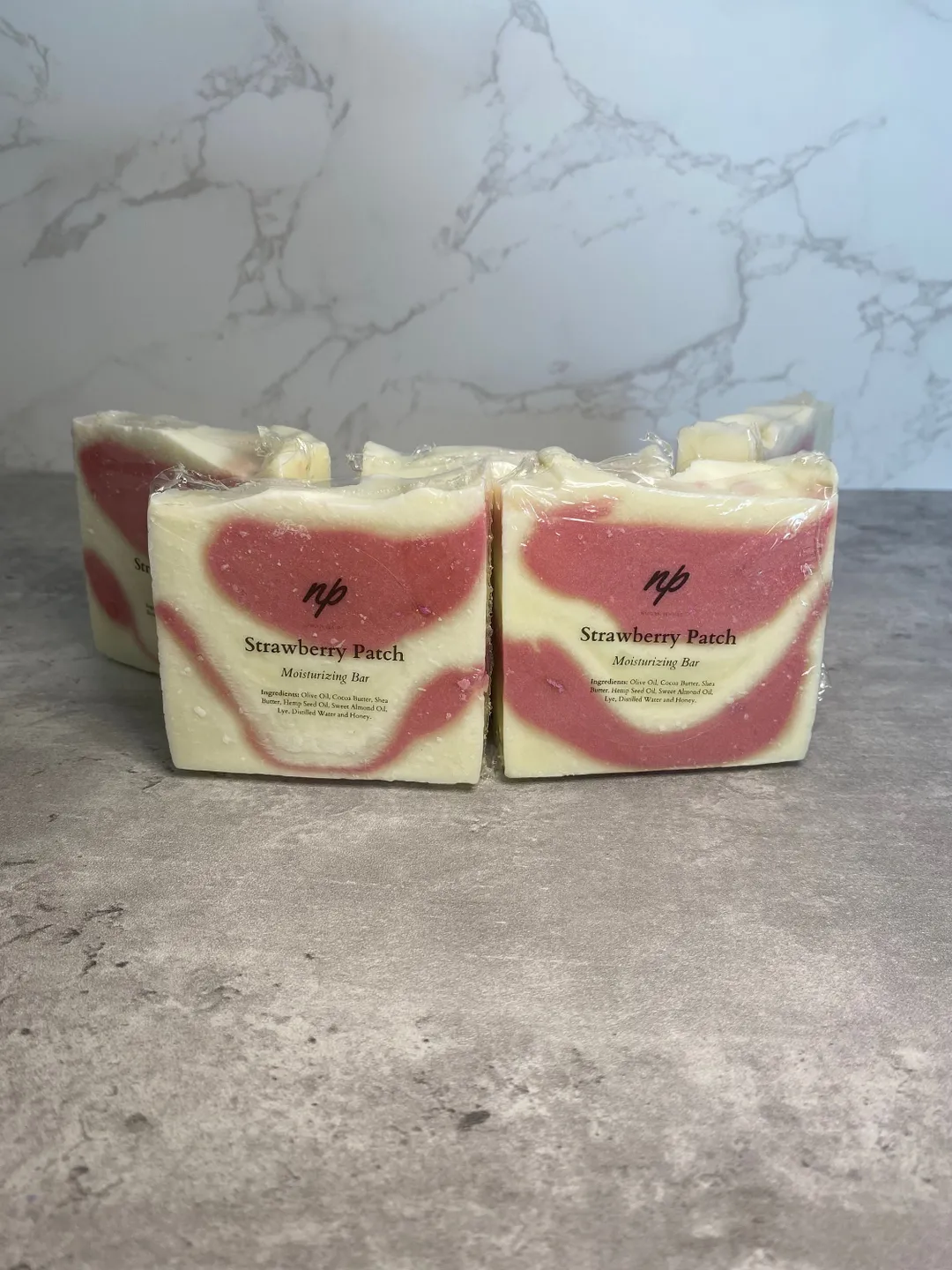 Strawberry Patch Hemp Bar, Organic Soap Bar, Fall Collection, Vegan, Holidays, Stocking Stuffer, Customer Gift for Her, Birthday Present